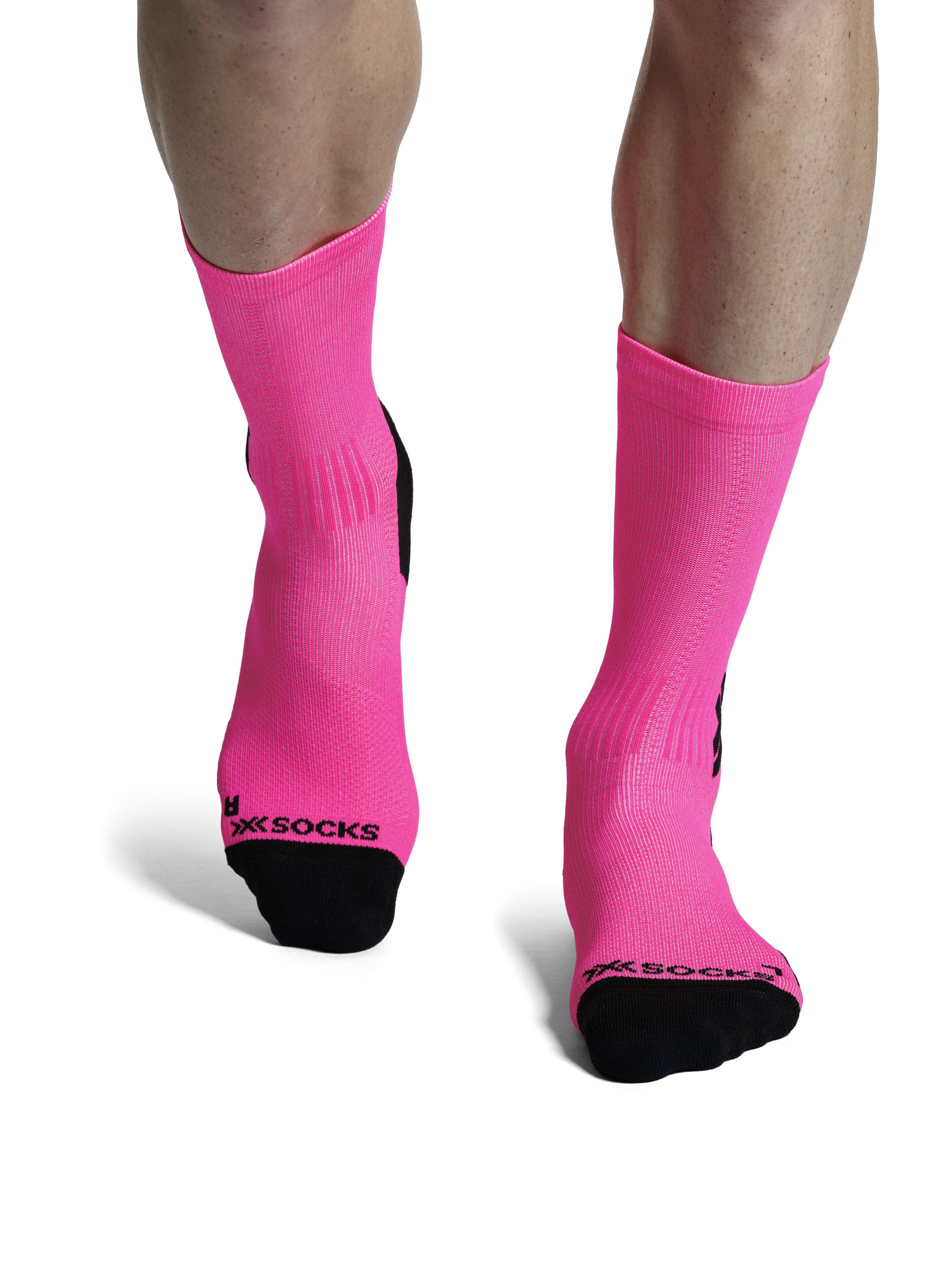 X-SOCKS RUN DISCOVER CREW - Fluo Pink X Black - Crew - 28 of 28