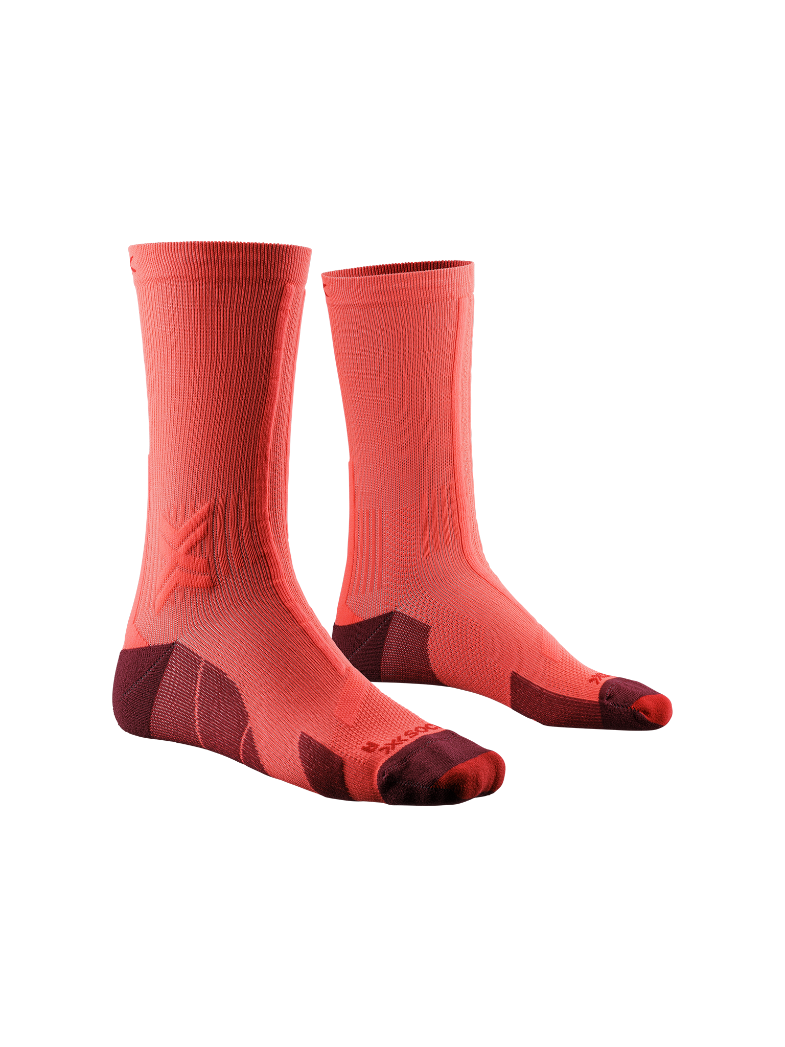 X-SOCKS TRAILRUN DISCOVER CREW - Fluo Red Namib Red - Crew - 9 of 14