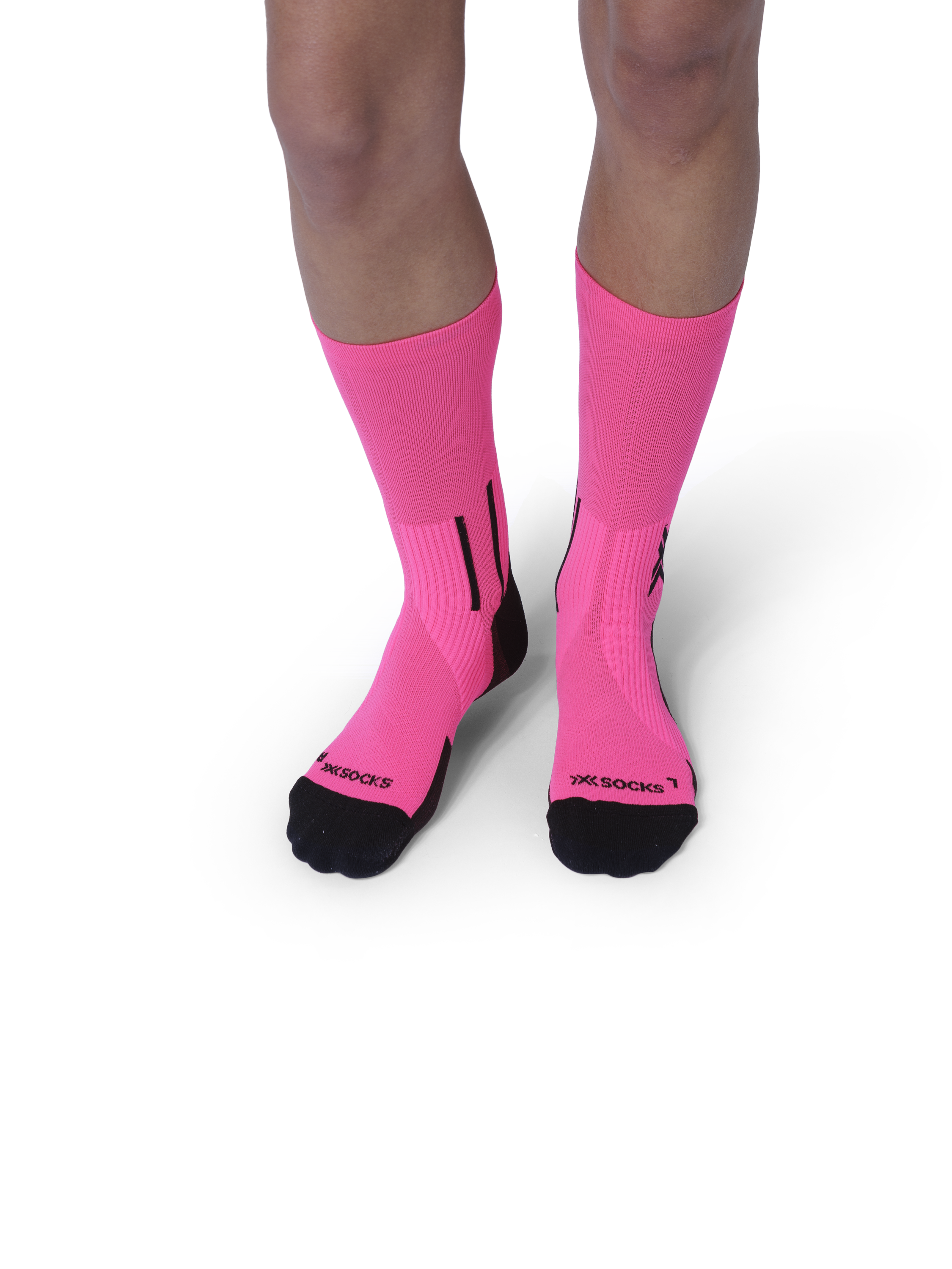 X-SOCKS RUN PERFORM CREW - Fluo Pink X Black - Crew - 20 of 22