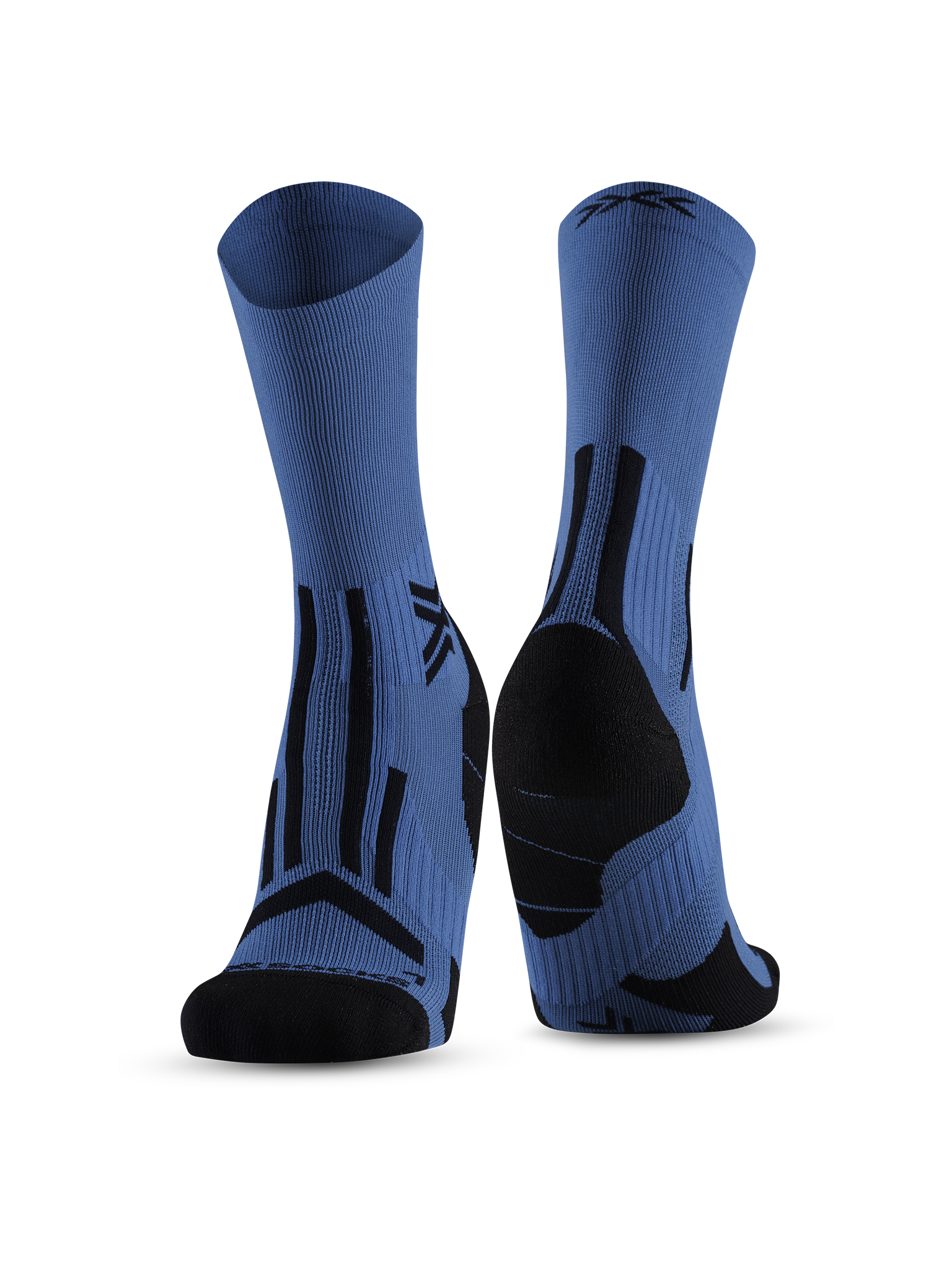 X-SOCKS TRAILRUN PERFORM CREW - Mineral Blue X Black - Crew - 8 of 15