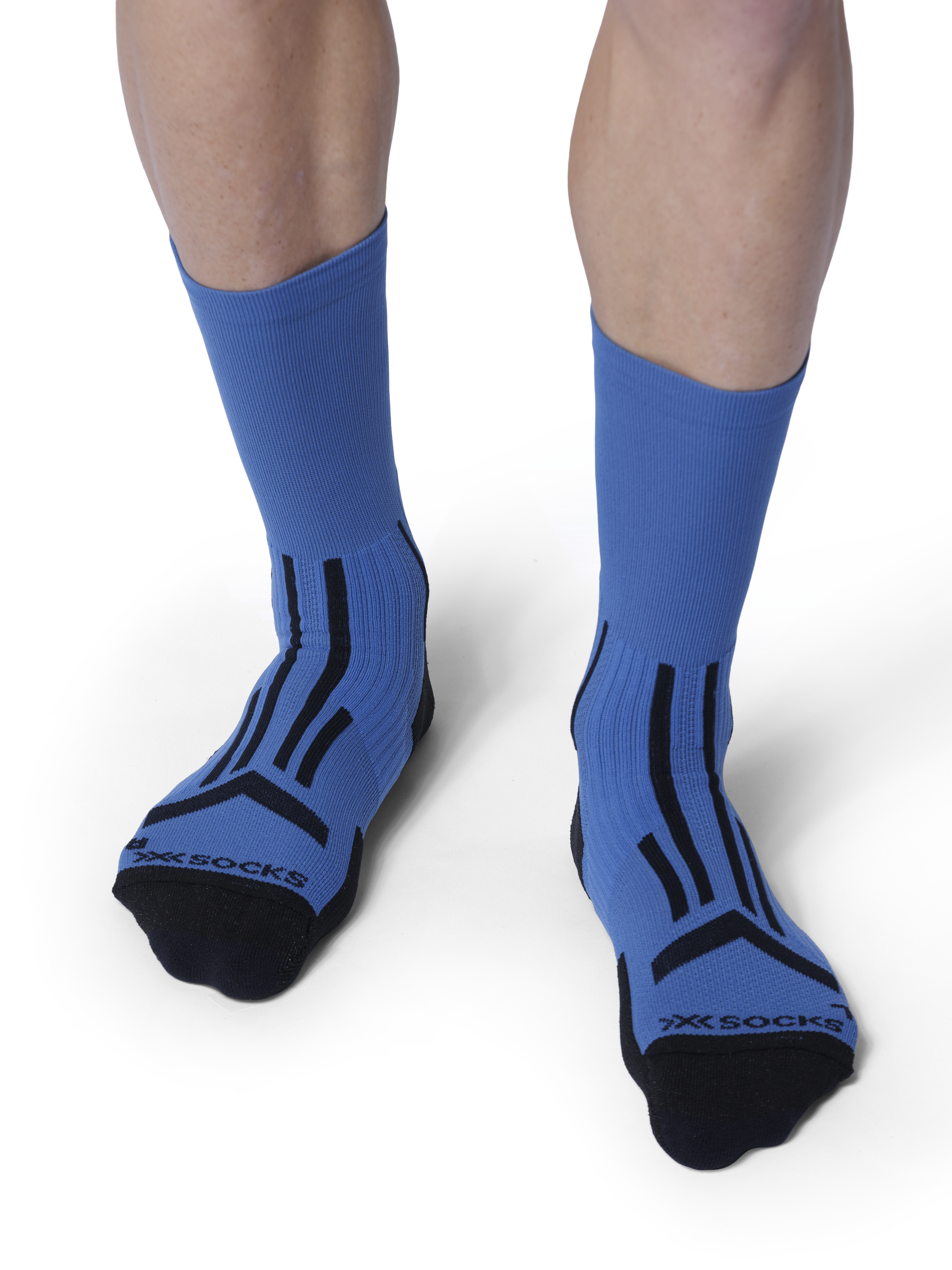 X-SOCKS TRAILRUN PERFORM CREW - Mineral Blue X Black - Crew - 9 of 15