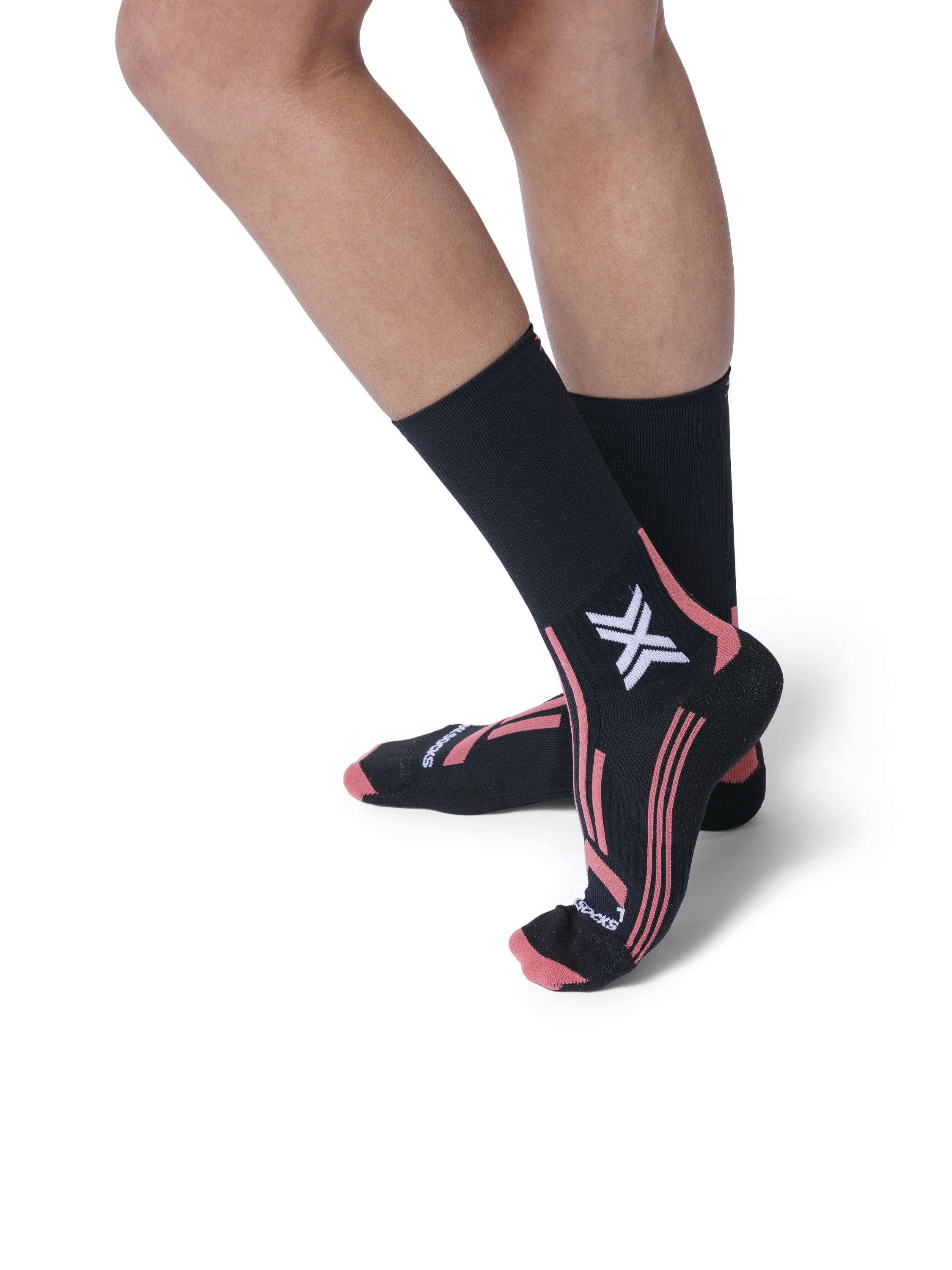 X-SOCKS TRAILRUN PERFORM CREW WMN - X Black Dusty Rose - Crew - 4 of 5