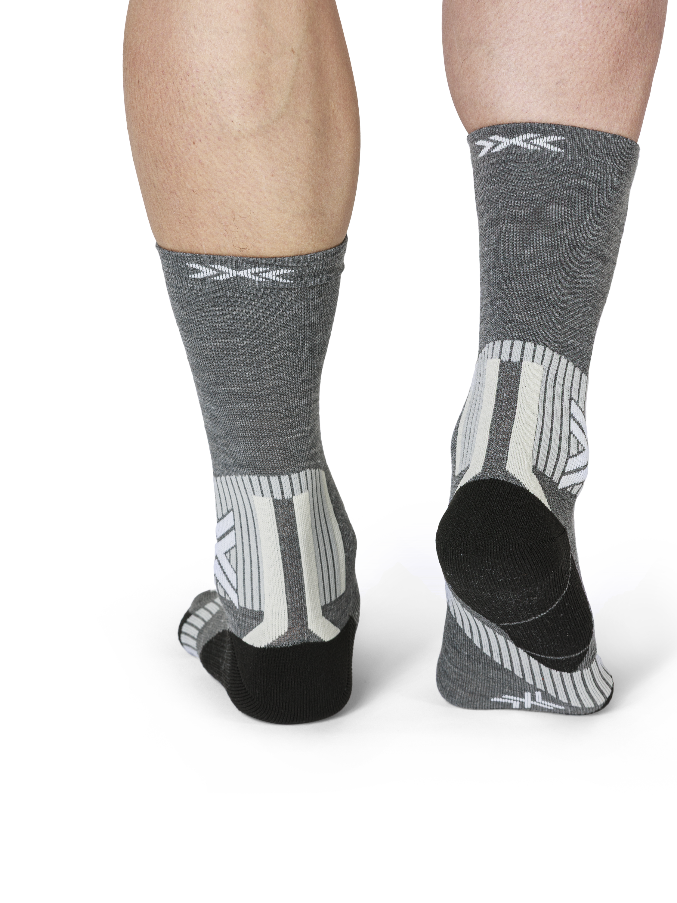 X-SOCKS RUN EXPERT SILK MERINO CREW - Seal Grey Light Sand - Crew - 6 of 8