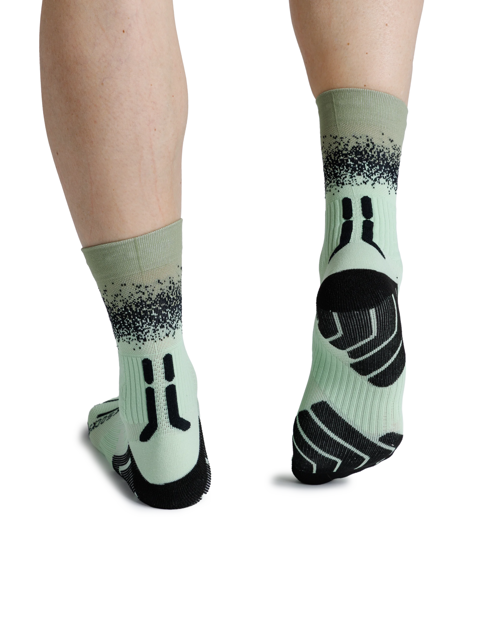 X-SOCKS TRAILRUN TERRASKIN PERFORM CREW - Digital Lime X Black - Crew - 8 of 20