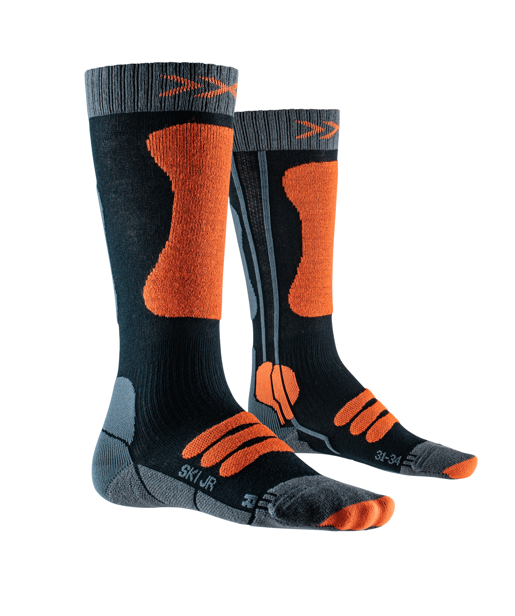 X-SOCKS SKI JR 4.0 - Anthracite Melange Electric Blue - Over The Calf - 6 of 12