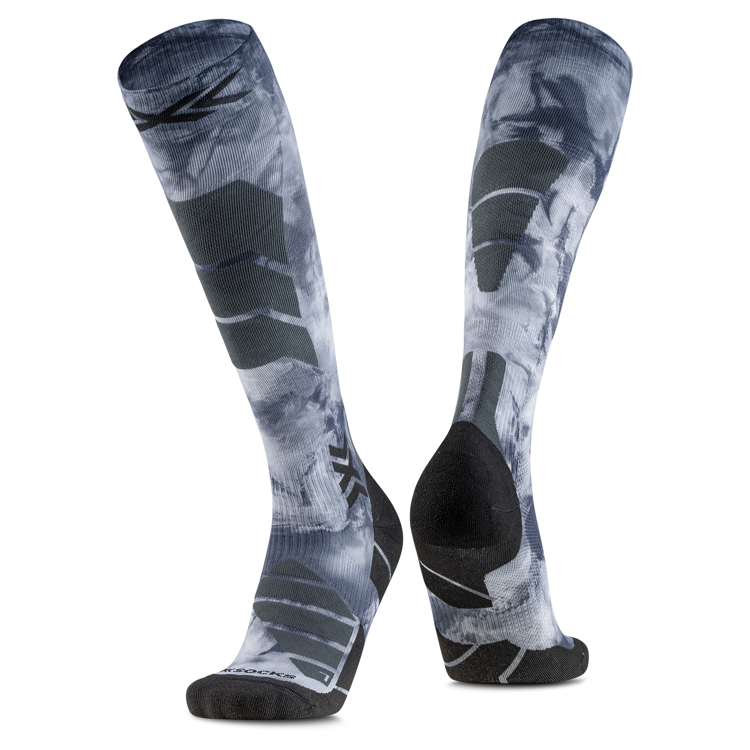 X-SOCKS SKI EXPERT WILD OTC - Tiedye X Black X White - Over The Calf - 5 of 5