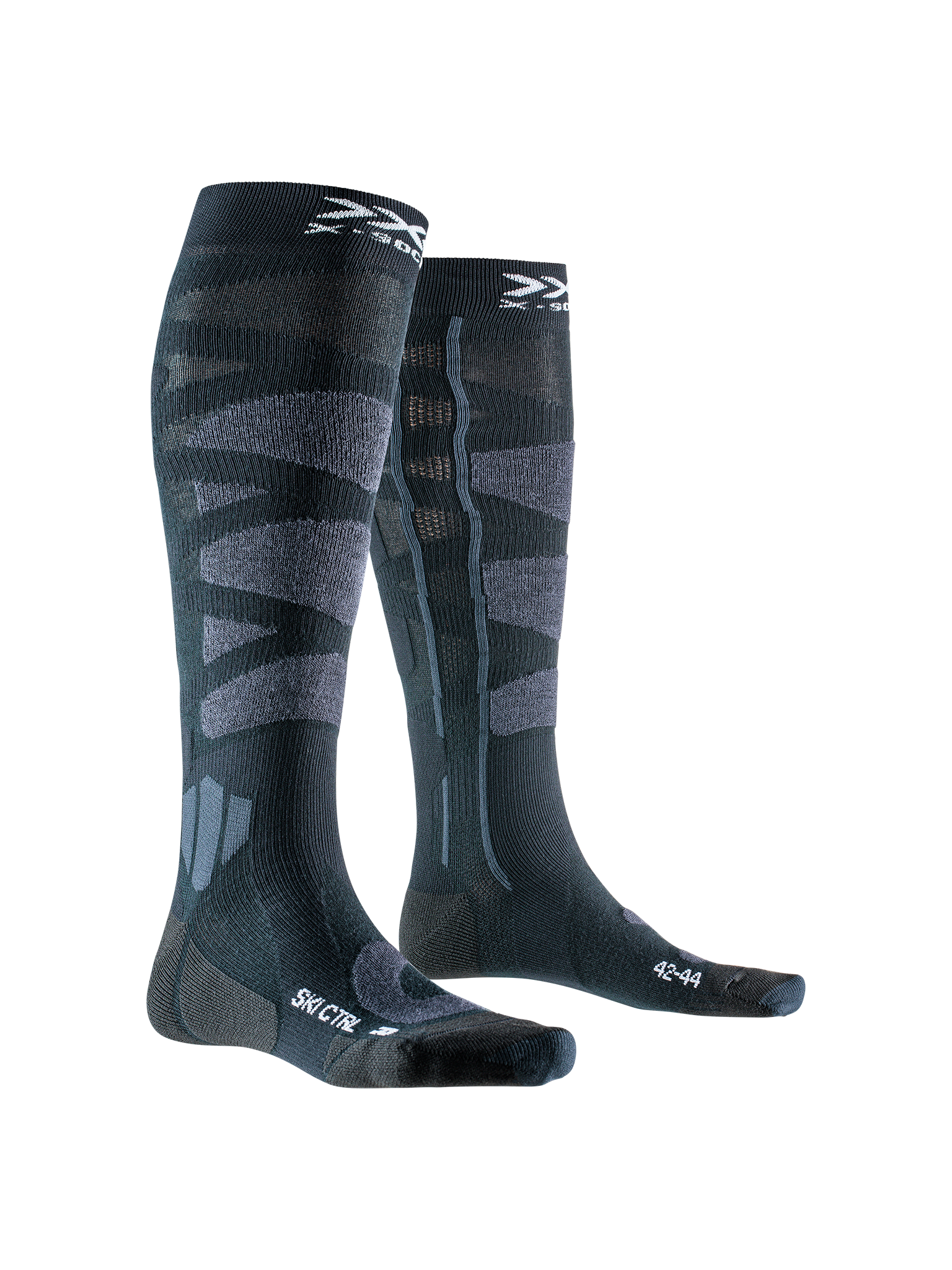 X-SOCKS SKI CONTROL 4.0 - Black Night Charcoal - Over The Calf - 1 of 8