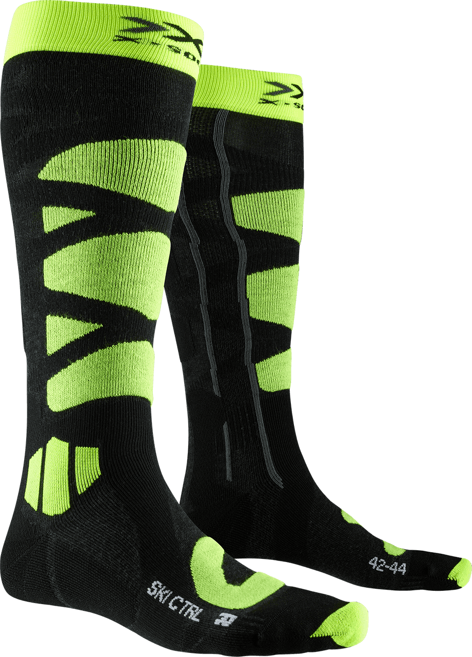 X-SOCKS SKI CONTROL 4.0 - Anthracite Melange Phyton Yellow - Over The Calf - 7 of 8
