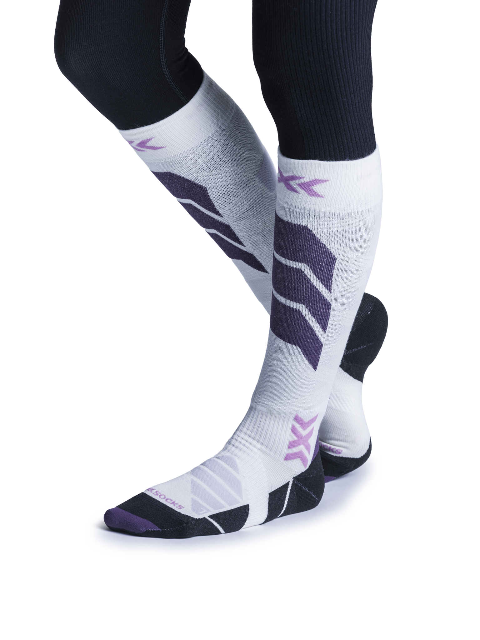 X-SOCKS SKI EXPERT SILK MERINO OTC - X White Lavender - Over The Calf - 6 of 8