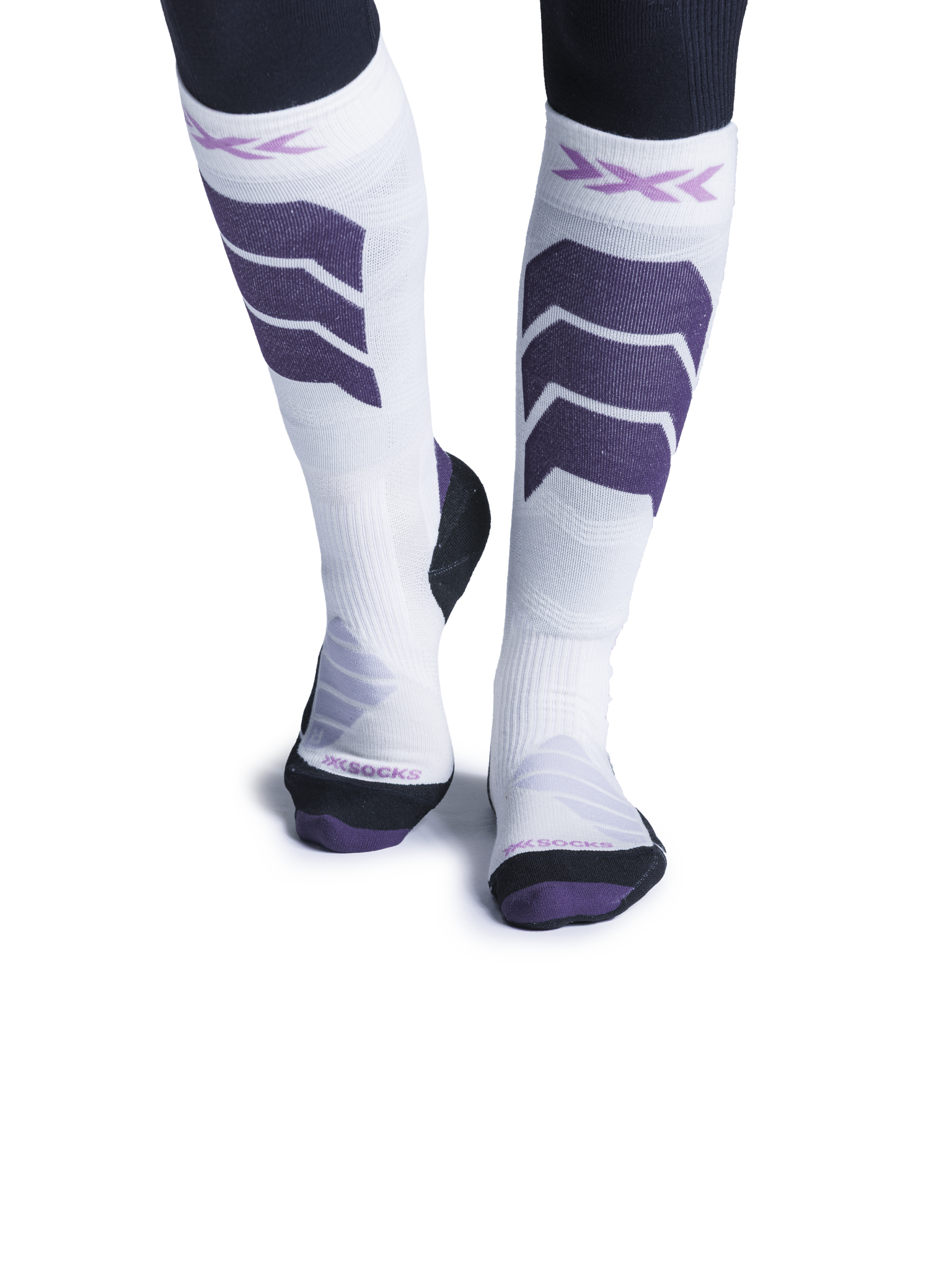 X-SOCKS SKI EXPERT SILK MERINO OTC - X White Lavender - Over The Calf - 8 of 8