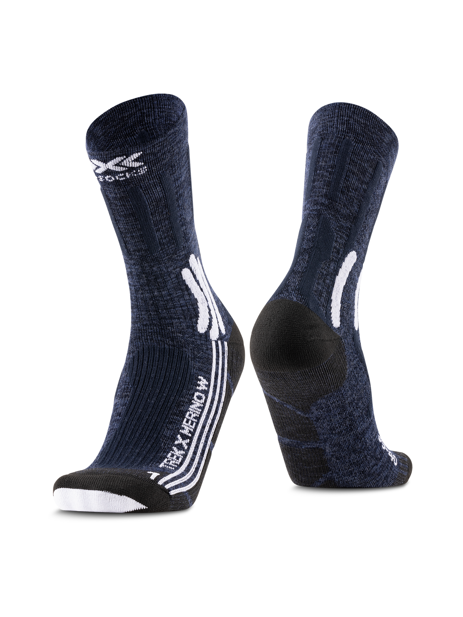 X-SOCKS TREK X MERINO WMN - Midnight Blue Arctic White - Crew - 1 of 6