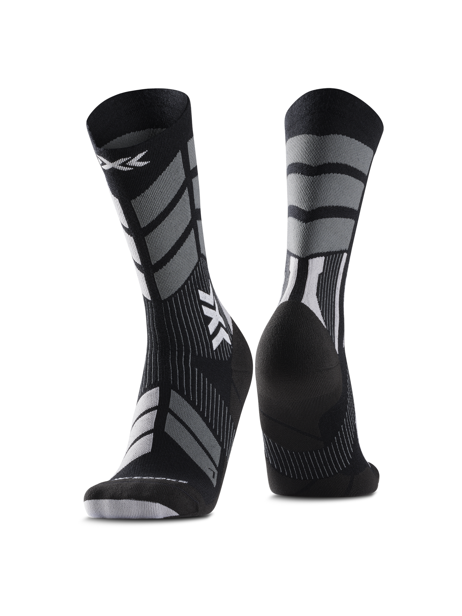 X-SOCKS X-COUNTRY PERFORM MERINO CREW - X Black Grey - Crew - 1 of 8