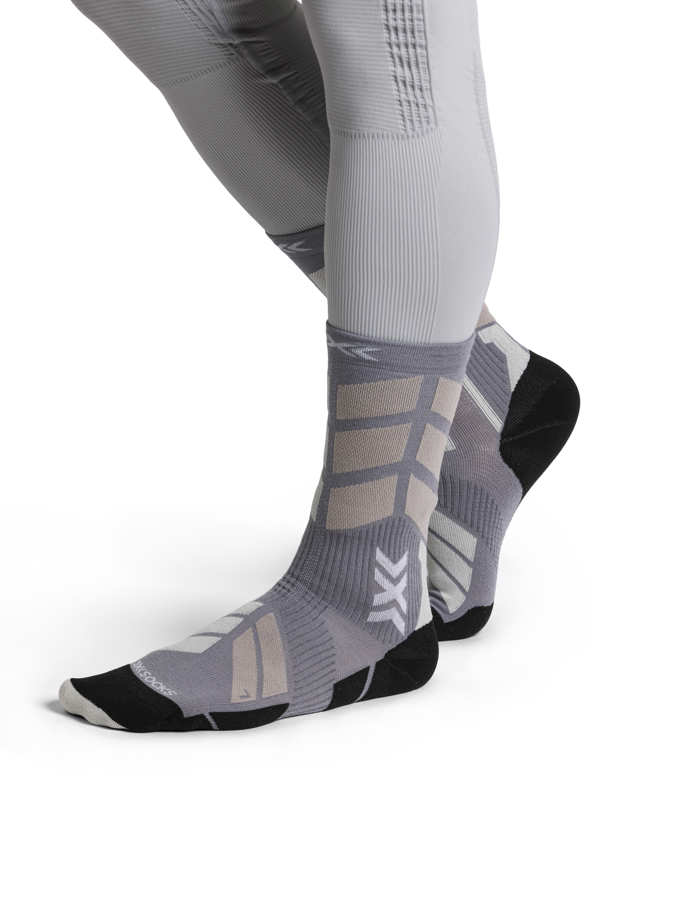 X-SOCKS X-COUNTRY PERFORM MERINO CREW - Seal Grey Light Sand - Crew - 6 of 8