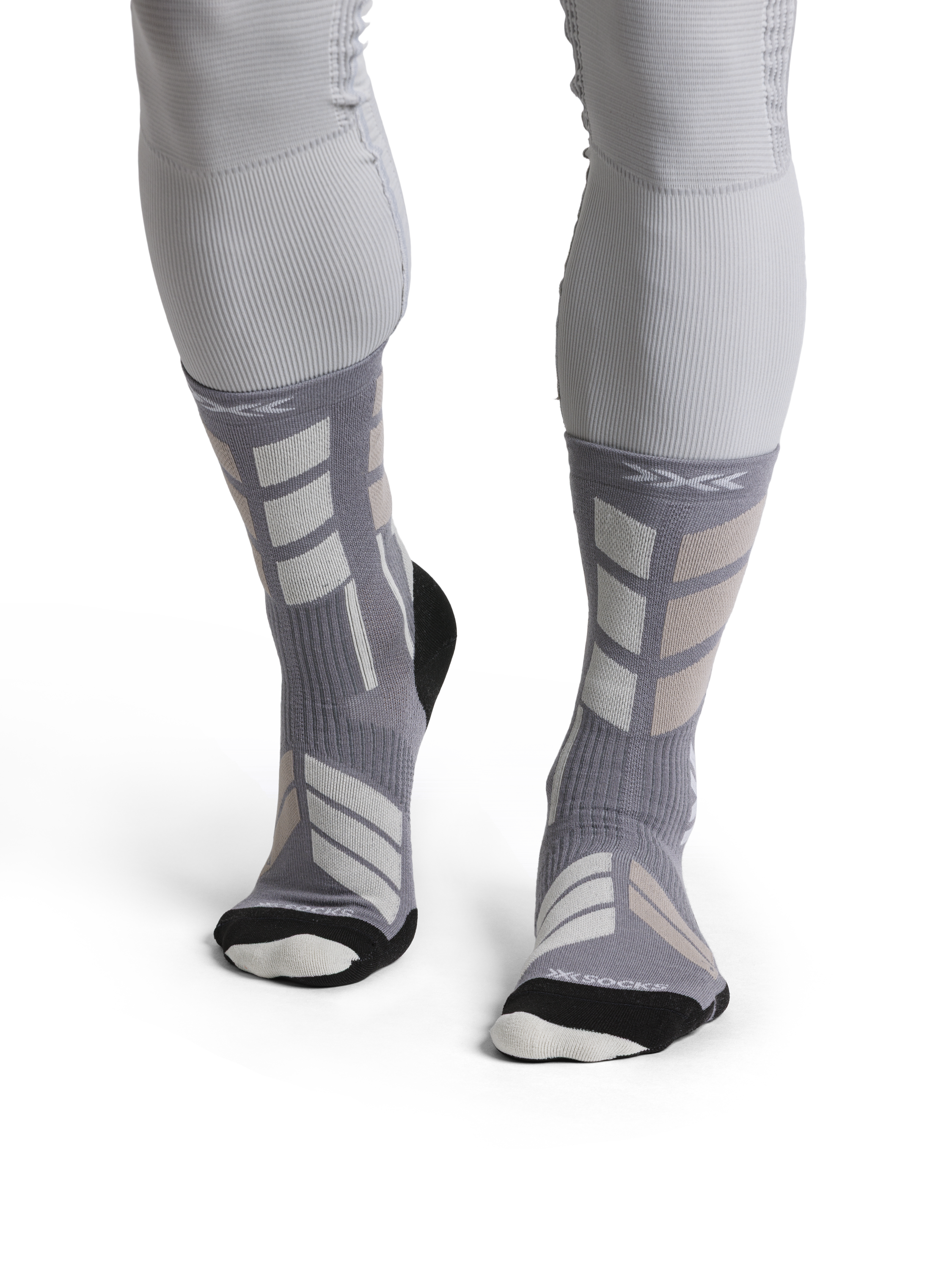 X-SOCKS X-COUNTRY PERFORM MERINO CREW - Seal Grey Light Sand - Crew - 7 of 8