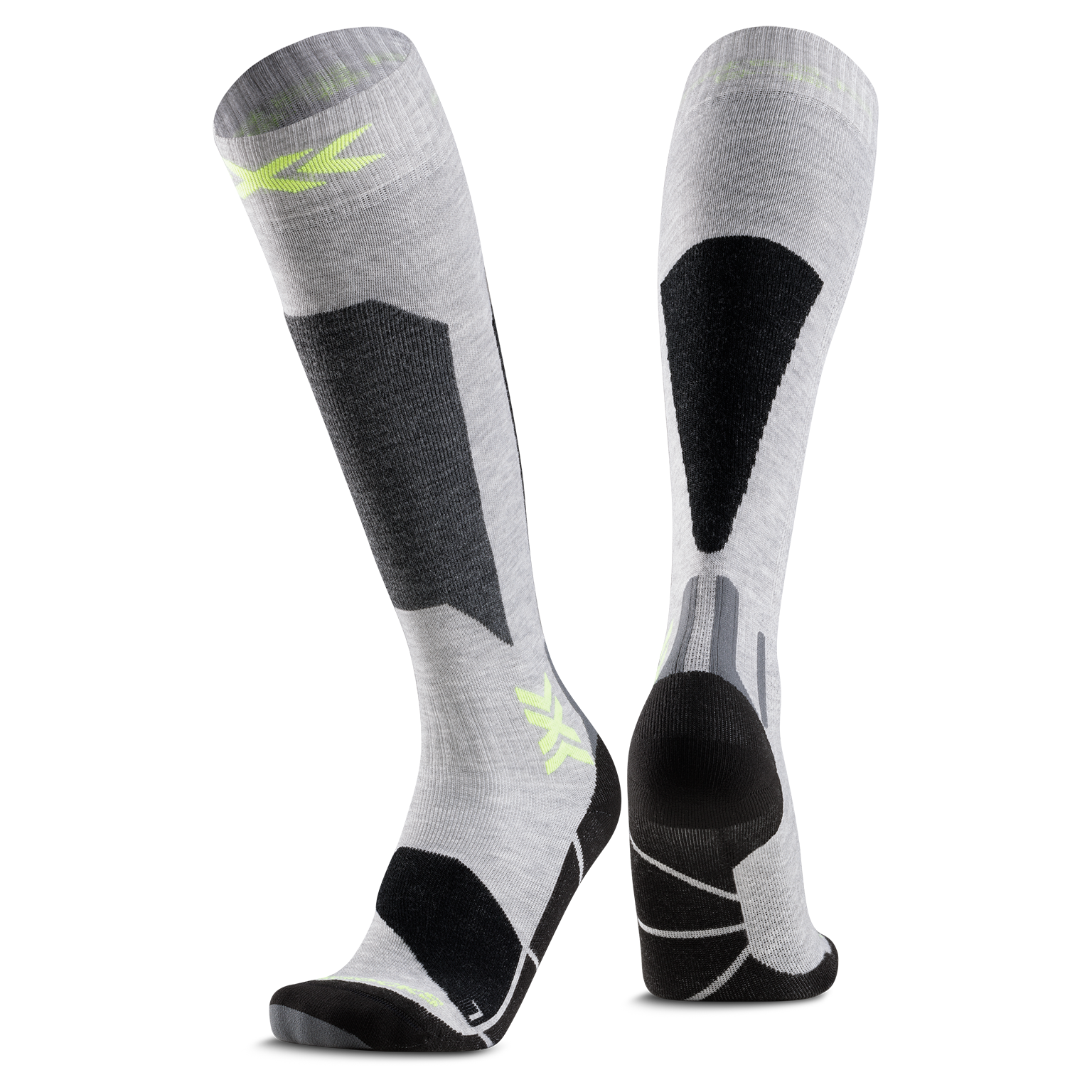 X-SOCKS SKI DISCOVER OTC JR - Rhino Grey Canary - Over The Calf - 1 of 5