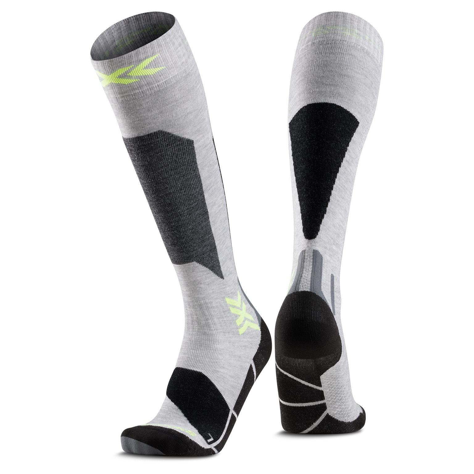 X-SOCKS SKI DISCOVER OTC - Rhino Grey Canary - Over The Calf - 1 of 17