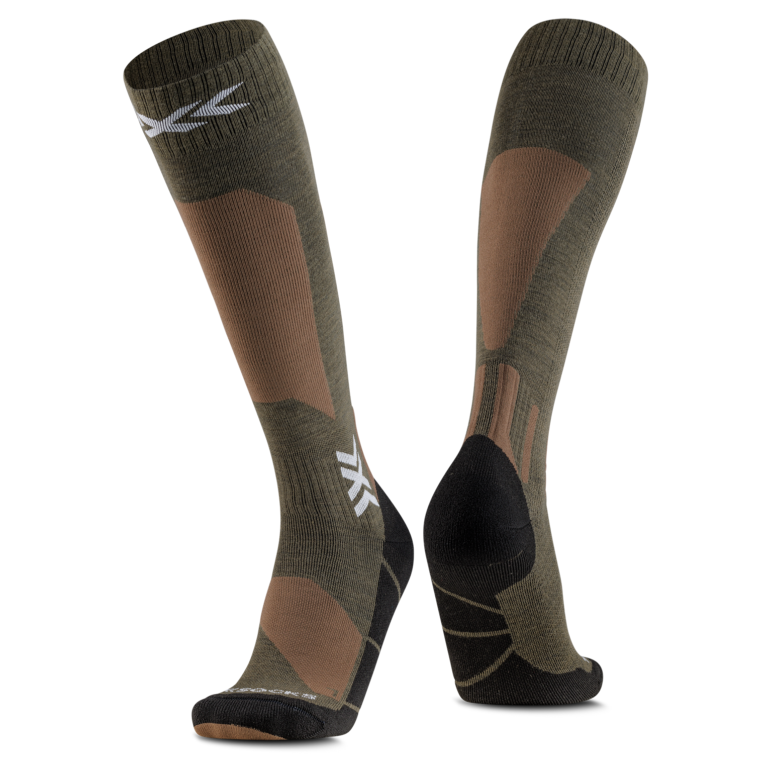 X-SOCKS SKI DISCOVER MERINO OTC - Sand Dark Sand - Over The Calf - 10 of 10