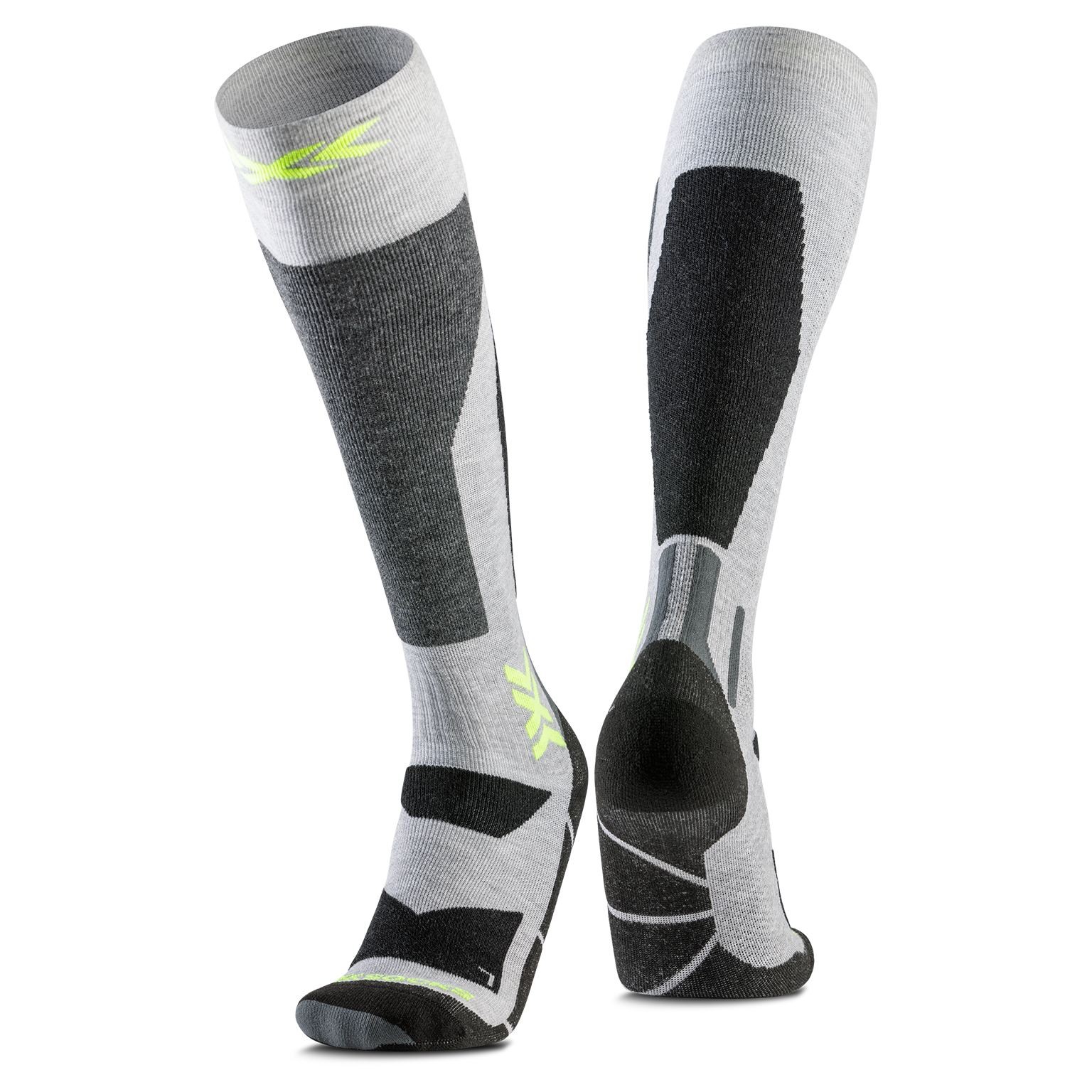 X-SOCKS SNOWBOARD DISCOVER OTC - Rhino Grey Canary - Over The Calf - 1 of 17