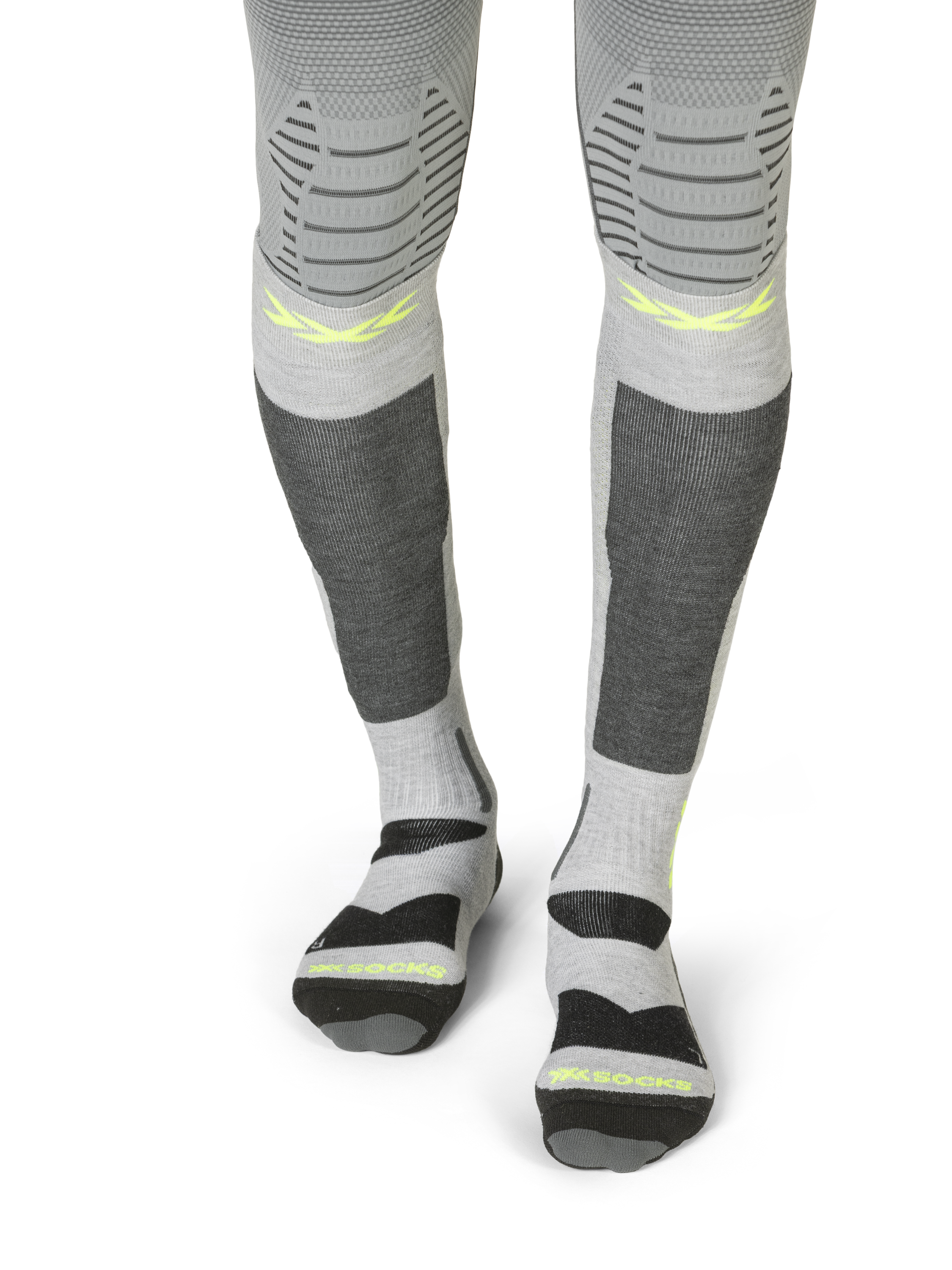 X-SOCKS SNOWBOARD DISCOVER OTC - Rhino Grey Canary - Over The Calf - 2 of 17