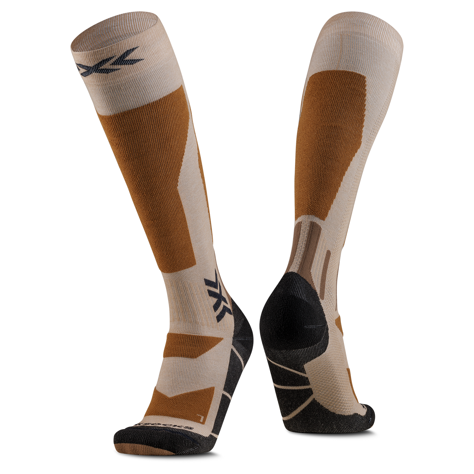 X-SOCKS SNOWBOARD DISCOVER OTC - Sand Dark Sand - Over The Calf - 17 of 17
