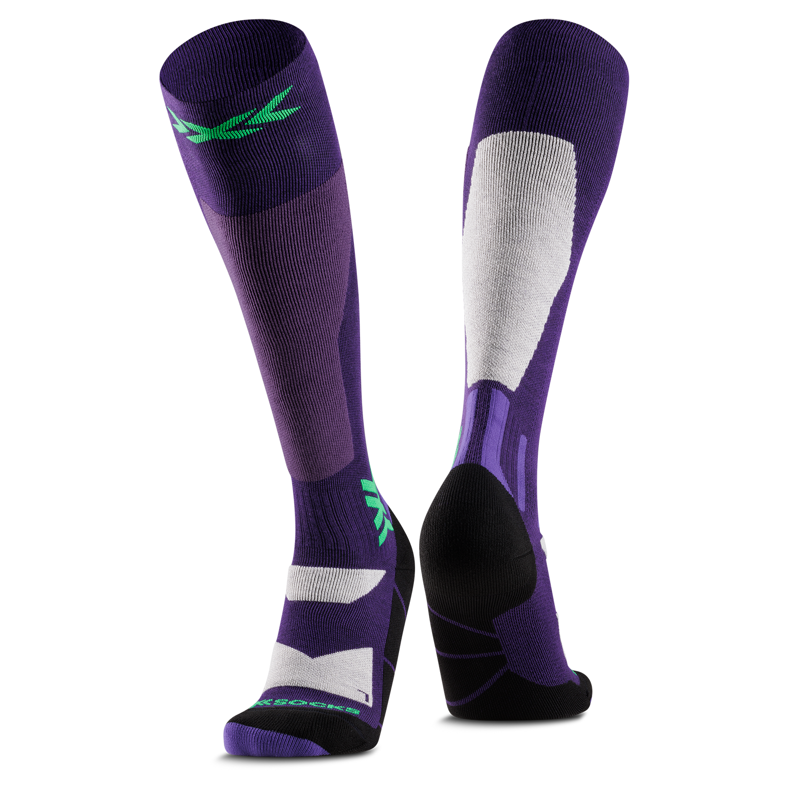 X-SOCKS SNOWBOARD DISCOVER OTC - Deep Purple Light Sand - Over The Calf - 5 of 17