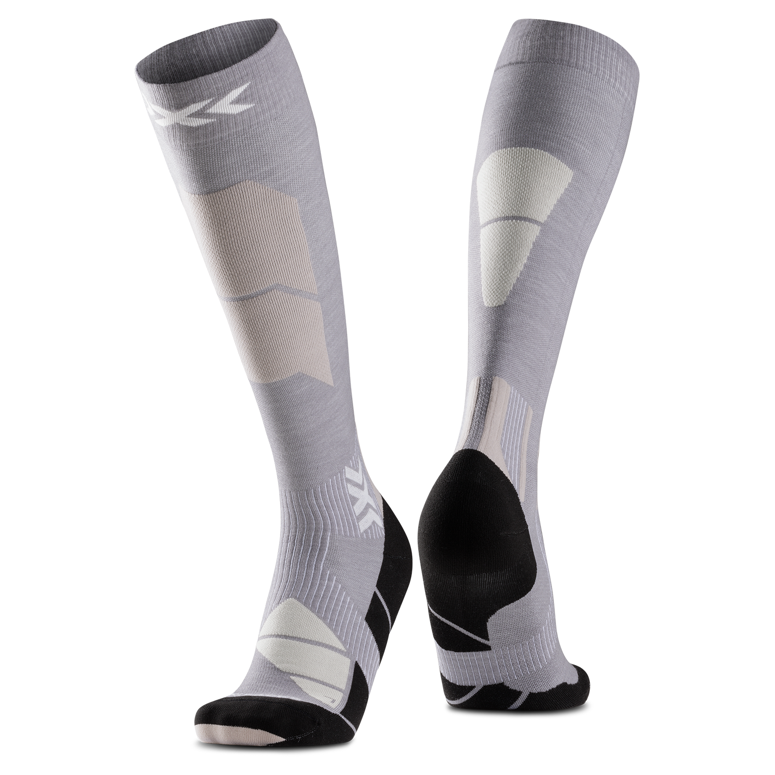 X-SOCKS SKI PERFORM MERINO OTC - Seal Grey Light Sand - Over The Calf - 9 of 20