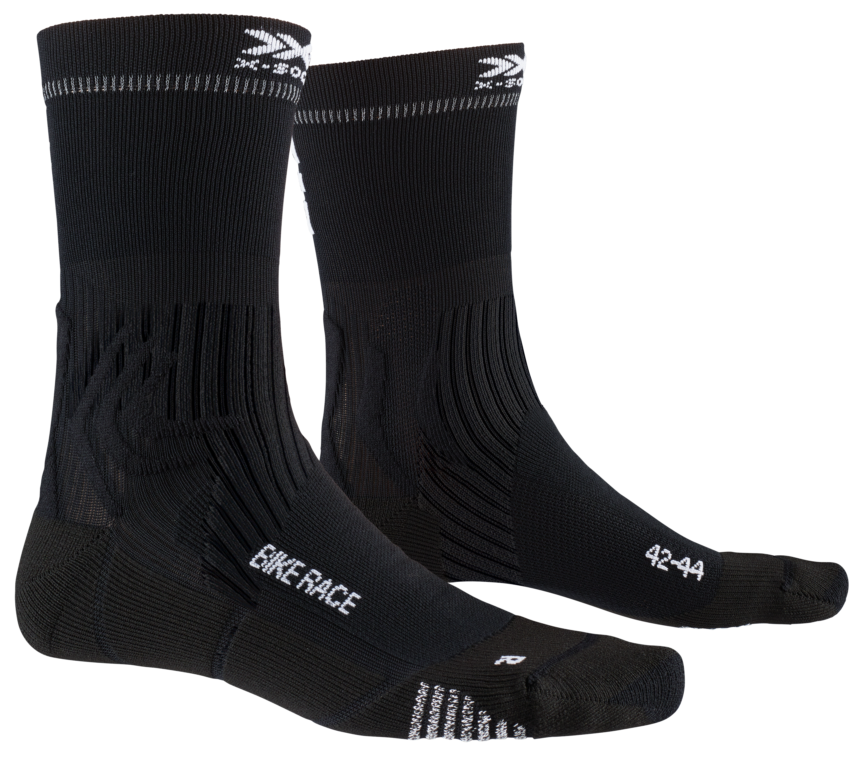 X-SOCKS BIKE RACE 4.0 - Arctic White Dot Stripe - Crew - 3 of 5