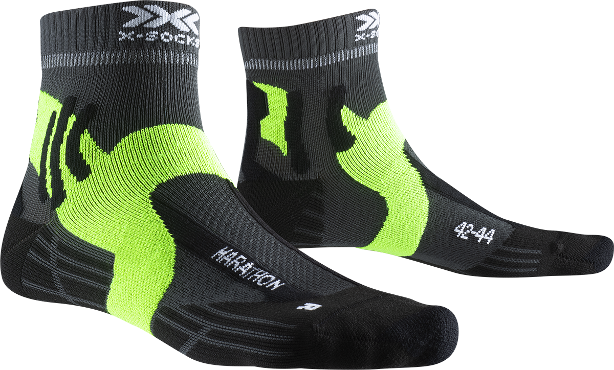 X-SOCKS MARATHON - Charcoal Phyton Yellow Black - Ankle - 3 of 4
