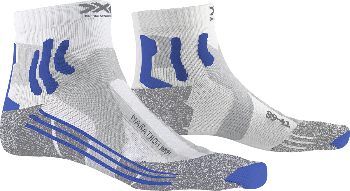 X-SOCKS MARATHON WMN - White Twyce Blue Grey Melange - Ankle - 2 of 4