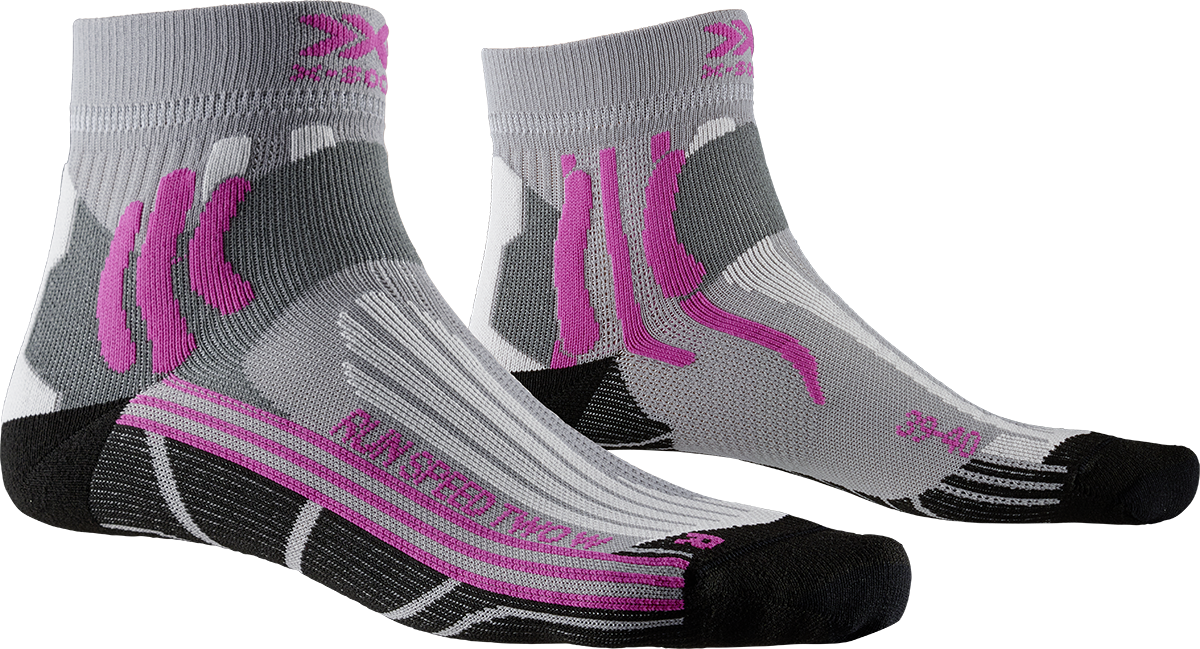 X-SOCKS RUN SPEED TWO WMN - Pearl Grey Opal Black - Ankle - 7 of 7