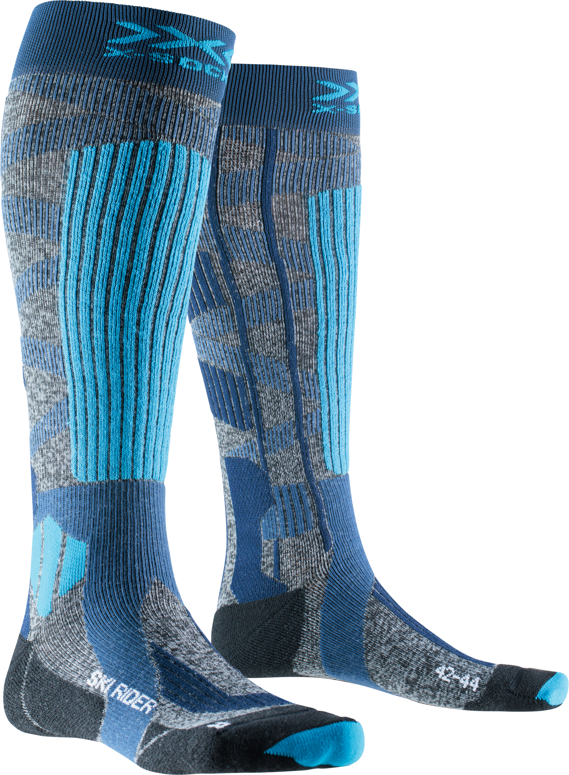 Calcetines de esquí grises para mujer X-Socks Ski Rider 4.0 xssskrw19w-g152