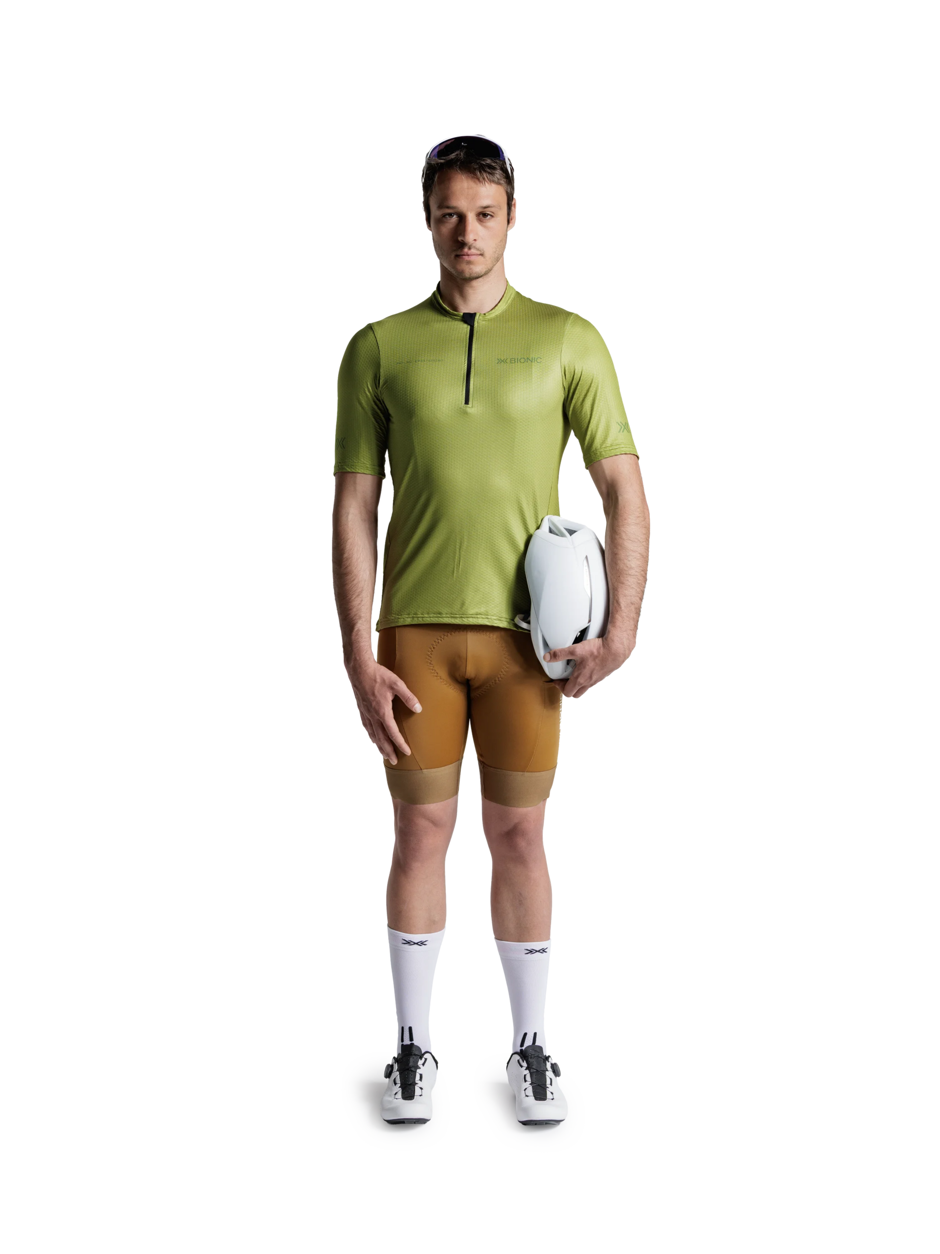 X-BIONIC COREFUSION GRAVEL JERSEY MEN - Olive Green Olive Clay - Zip Shirts - 2 of 29