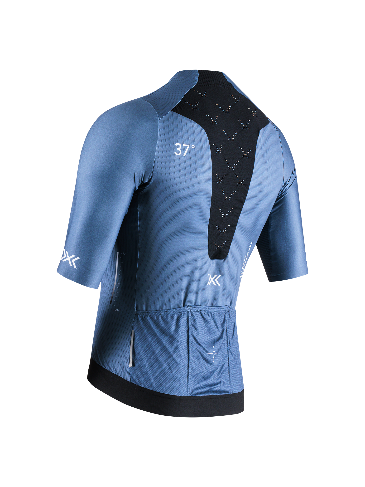 X-BIONIC COREFUSION AERO JERSEY SS MEN - Mineral Blue - Zip Shirts - 32 of 40