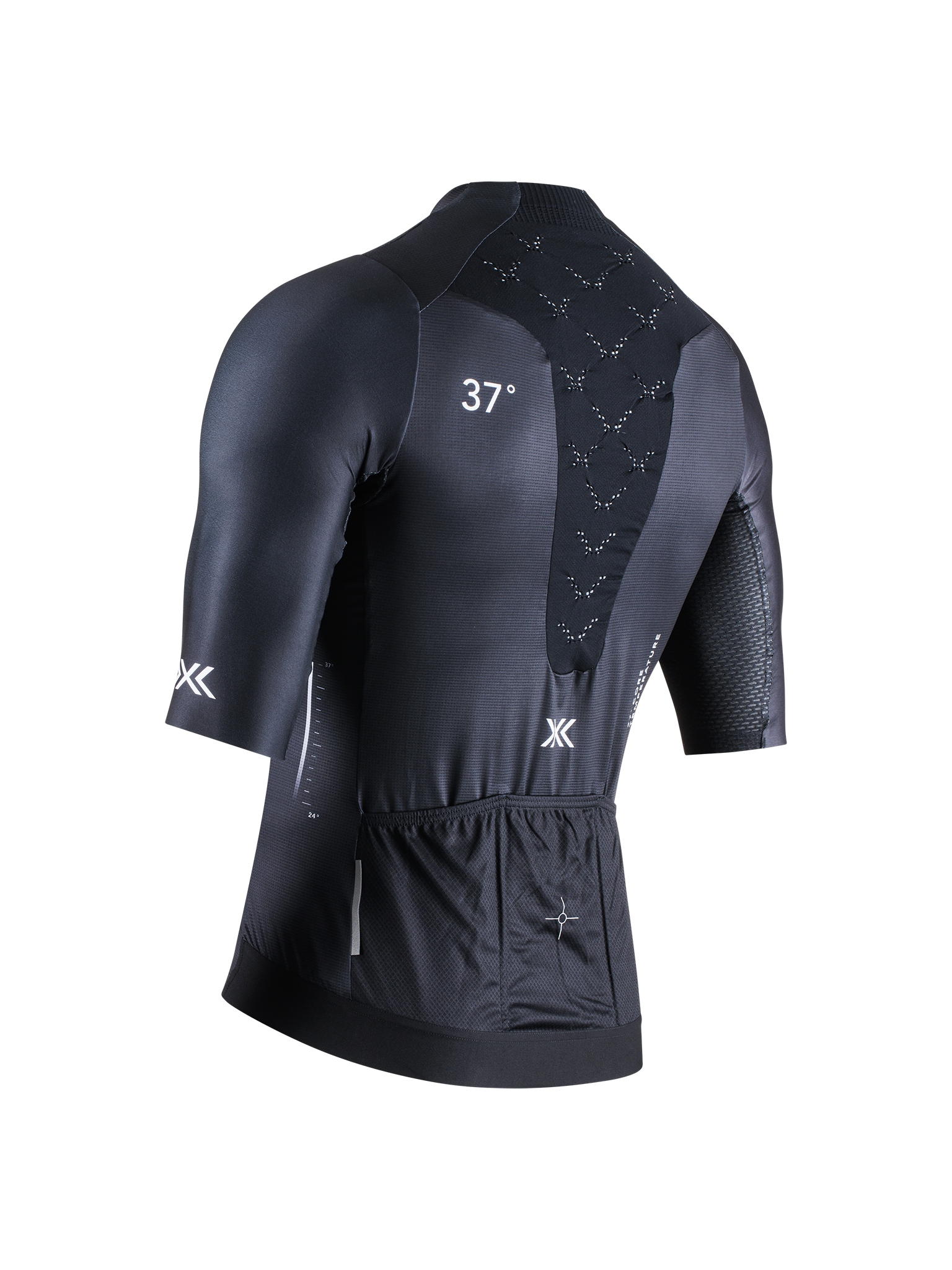 X-BIONIC COREFUSION AERO JERSEY SS MEN - Opal Black - Zip Shirts - 24 of 40