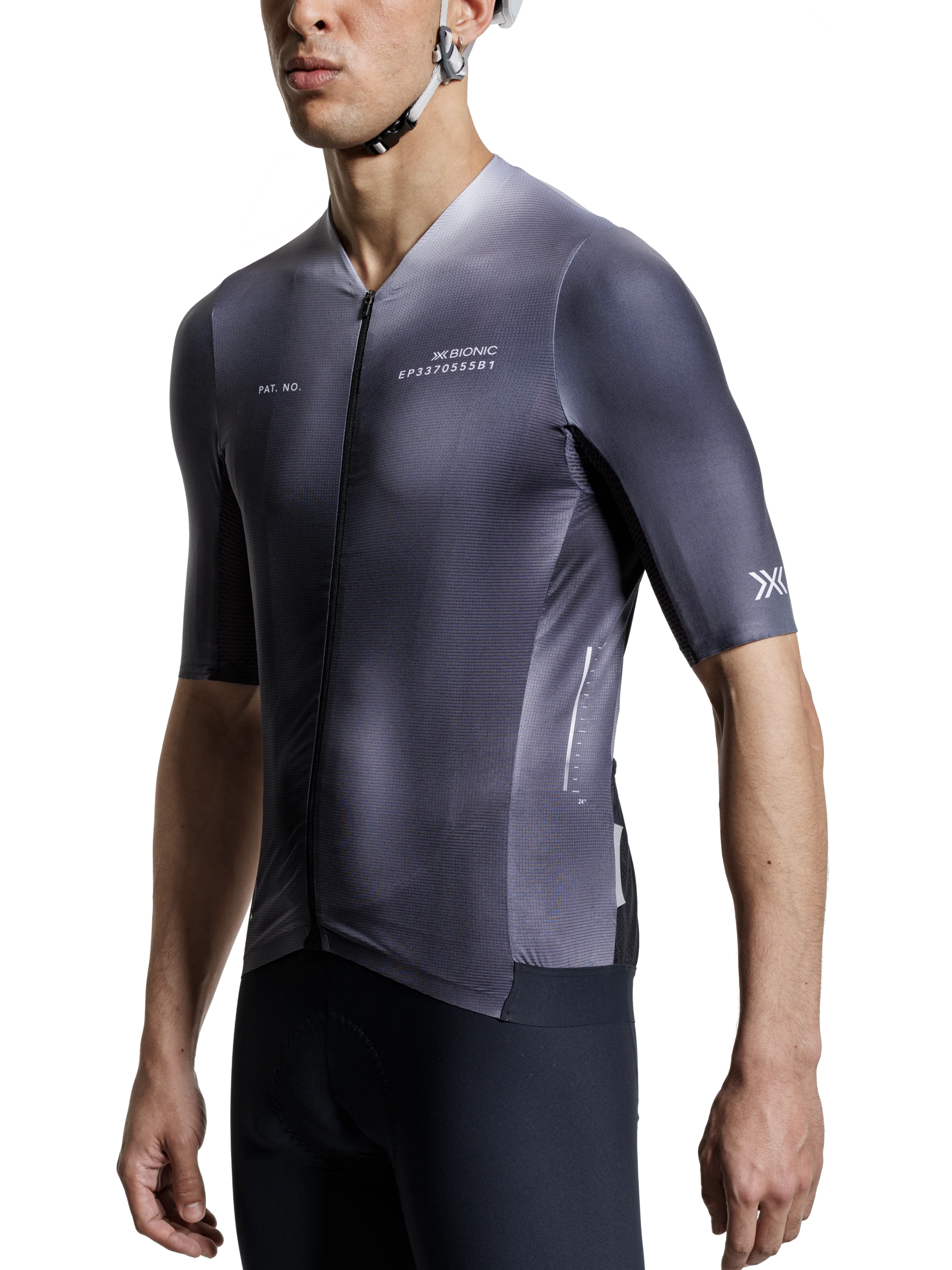 X-BIONIC COREFUSION AERO JERSEY SS MEN - Dark Monochromatic Heatmap - Zip Shirts - 37 of 40