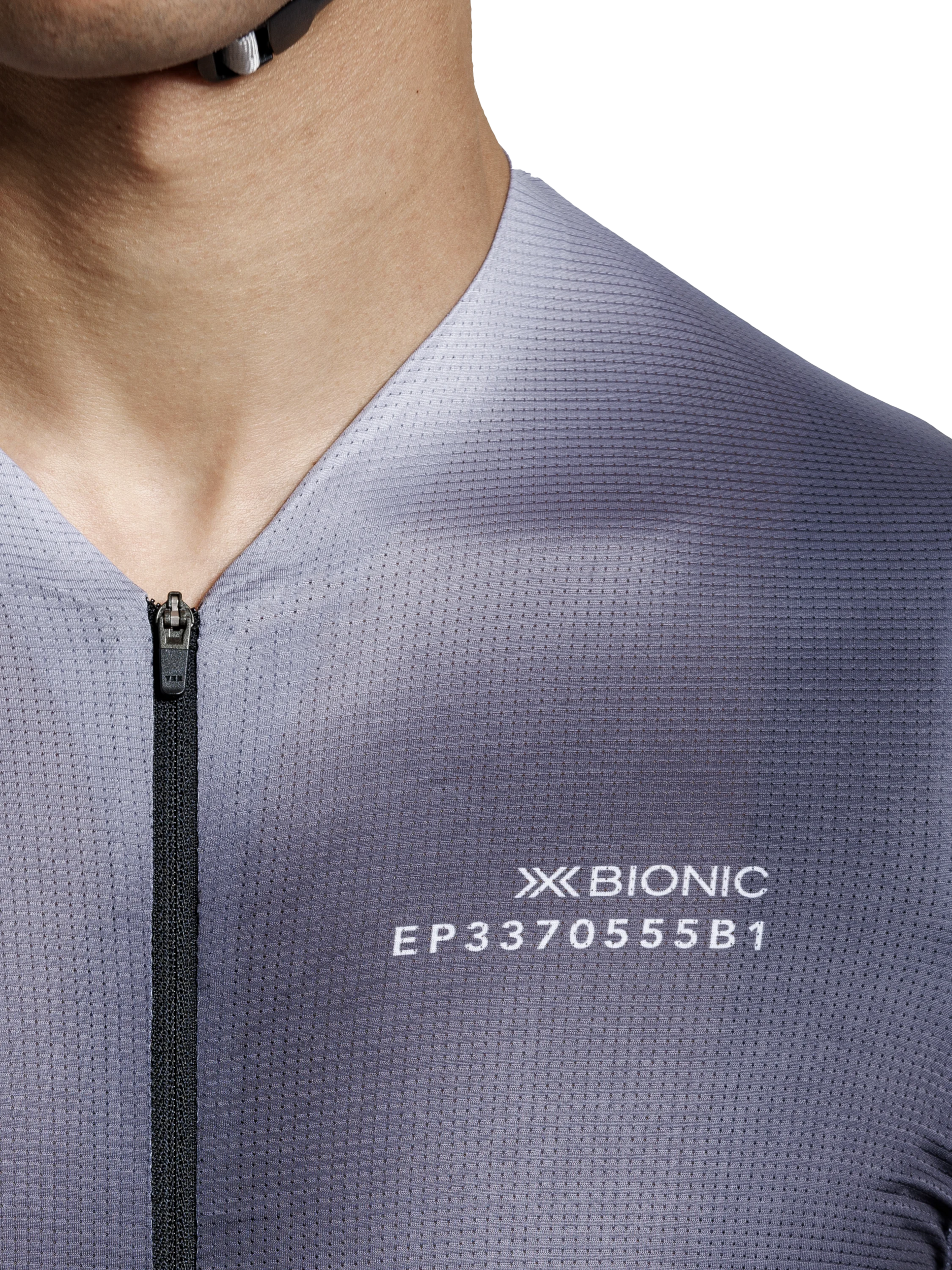 X-BIONIC COREFUSION AERO JERSEY SS MEN - Dark Monochromatic Heatmap - Zip Shirts - 39 of 40