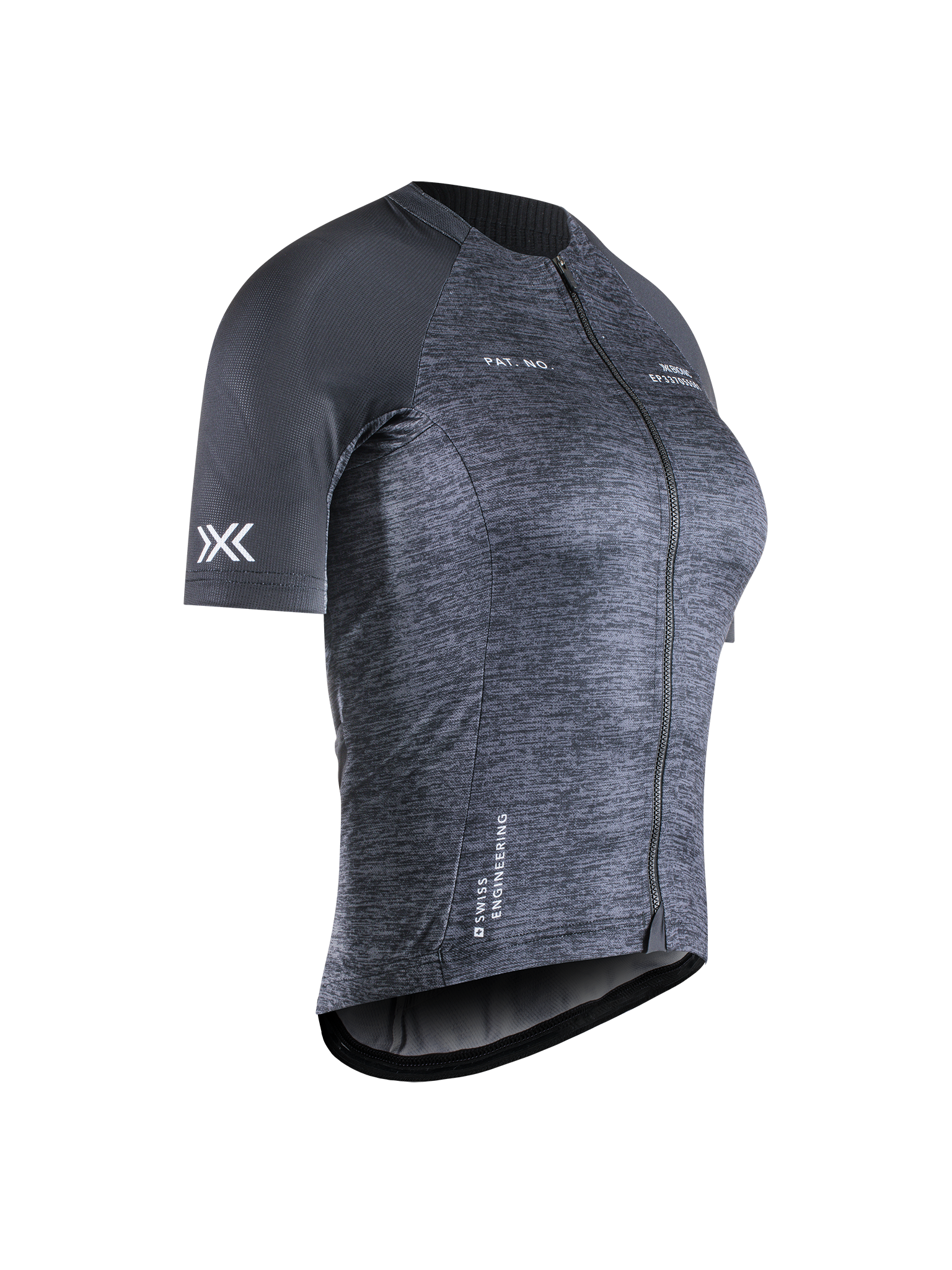 X-BIONIC COREFUSION ENDURANCE MERINO JERSEY SS WMN - Opal Black Melange - Zip Shirts - 1 of 4