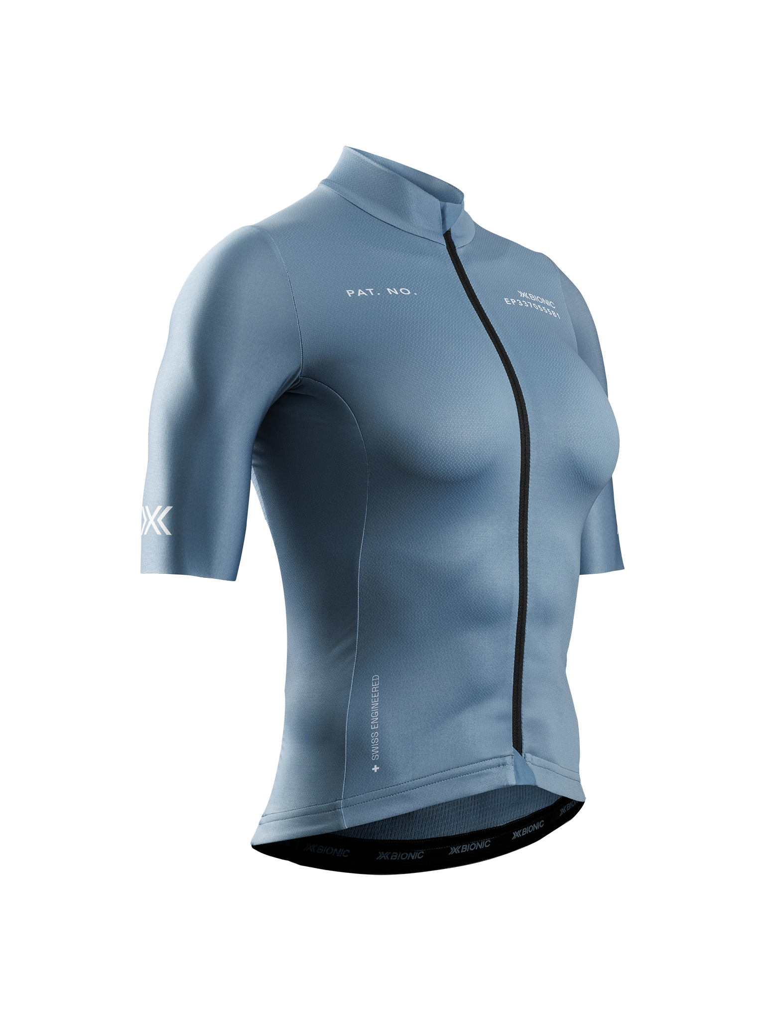 X-BIONIC COREFUSION RIDE JERSEY SS WMN - Slate Blue - Zip Shirts - 16 of 50