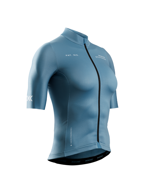 X-BIONIC COREFUSION RIDE JERSEY SS WMN - Slate Blue - Zip Shirts - 16 of 50