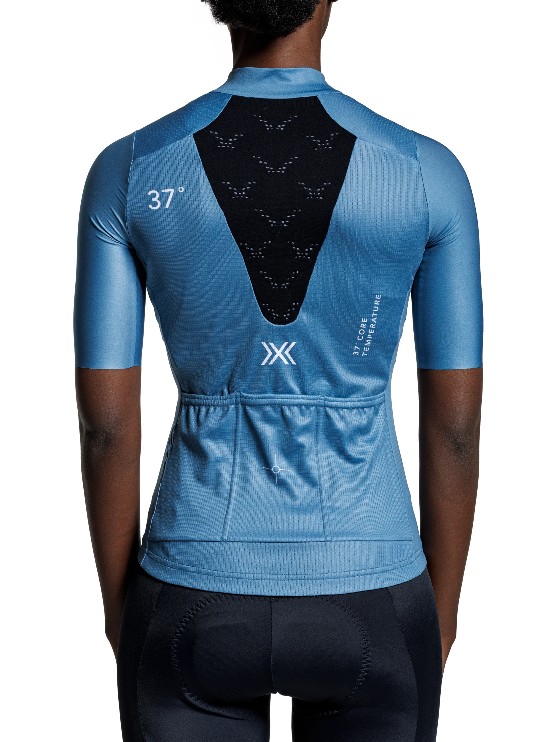 X-BIONIC COREFUSION RIDE JERSEY SS WMN - Slate Blue - Zip Shirts - 19 of 50