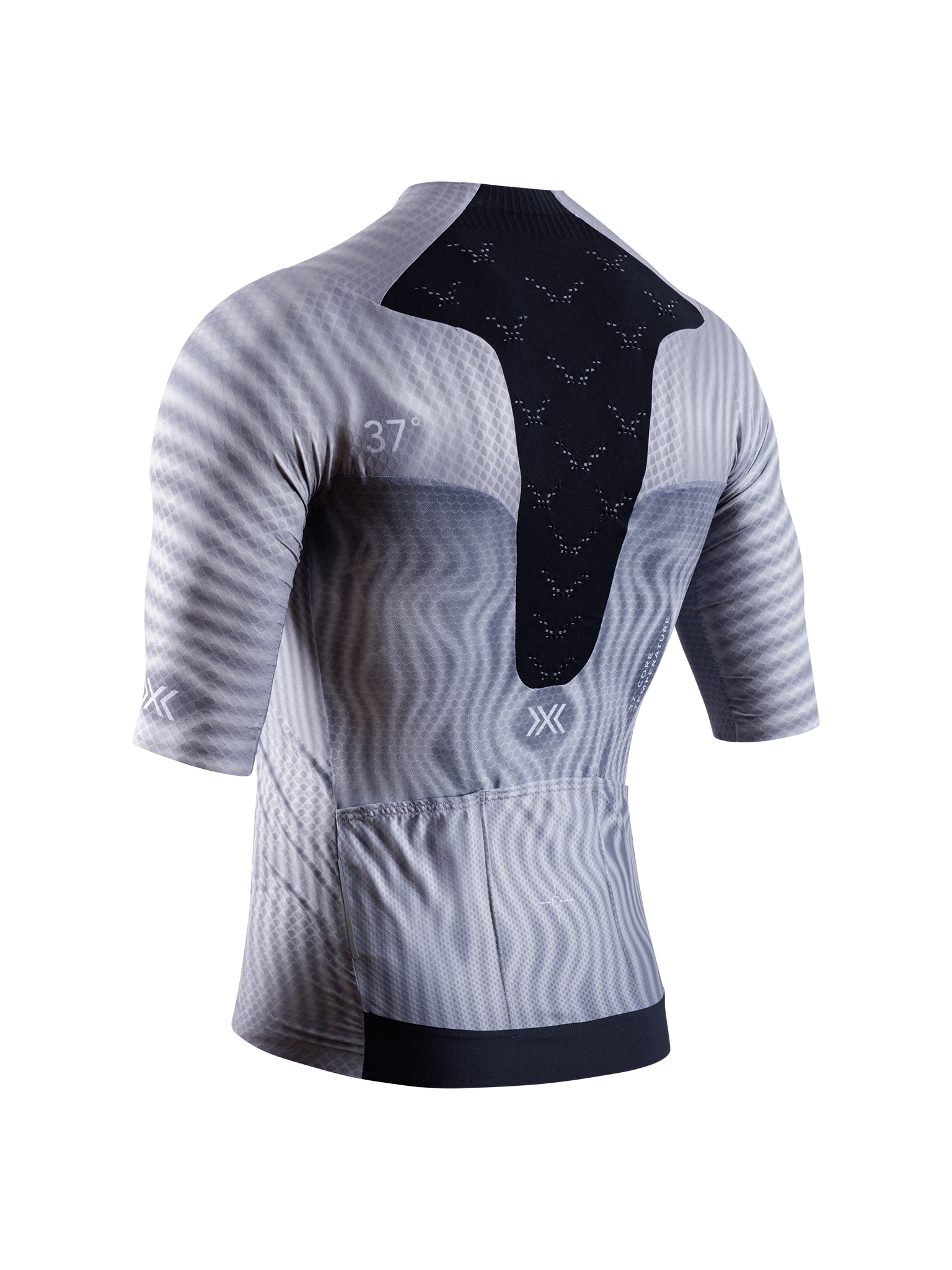 X-BIONIC COREFUSION ULTIMATE AERO JERSEY SS MEN - Windmap Seal Grey - Zip Shirts - 2 of 3