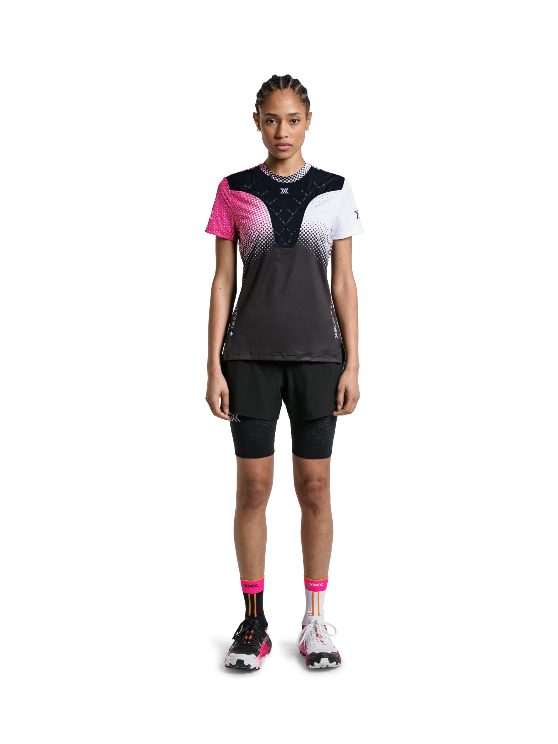 X-BIONIC COREFUSION RUN SHIRT SS WMN - Dot Fade Neo Pink White - T-Shirts - 42 of 50