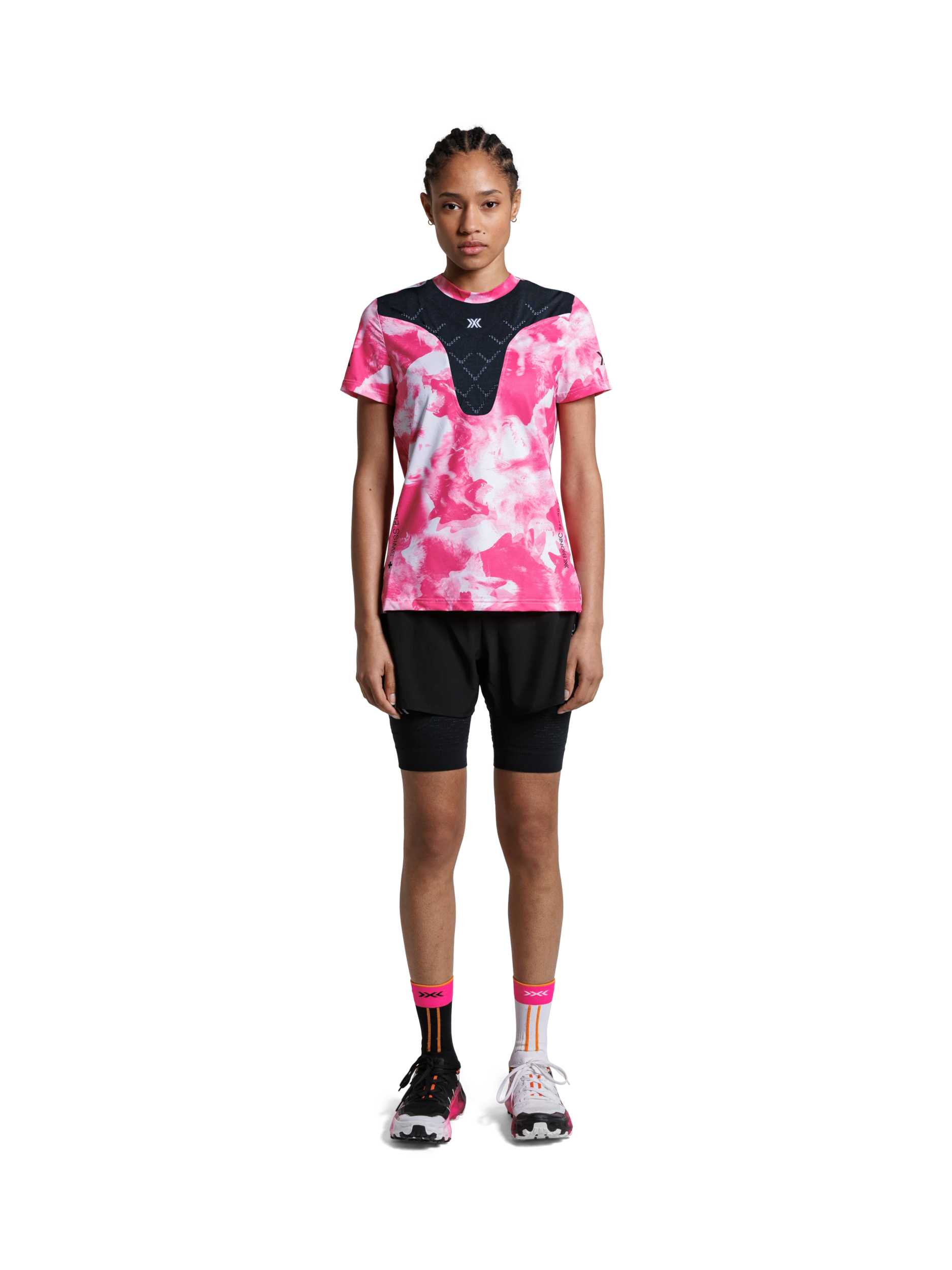 X-BIONIC COREFUSION RUN SHIRT SS WMN - Wolfpack White Neo Pink - T-Shirts - 49 of 50