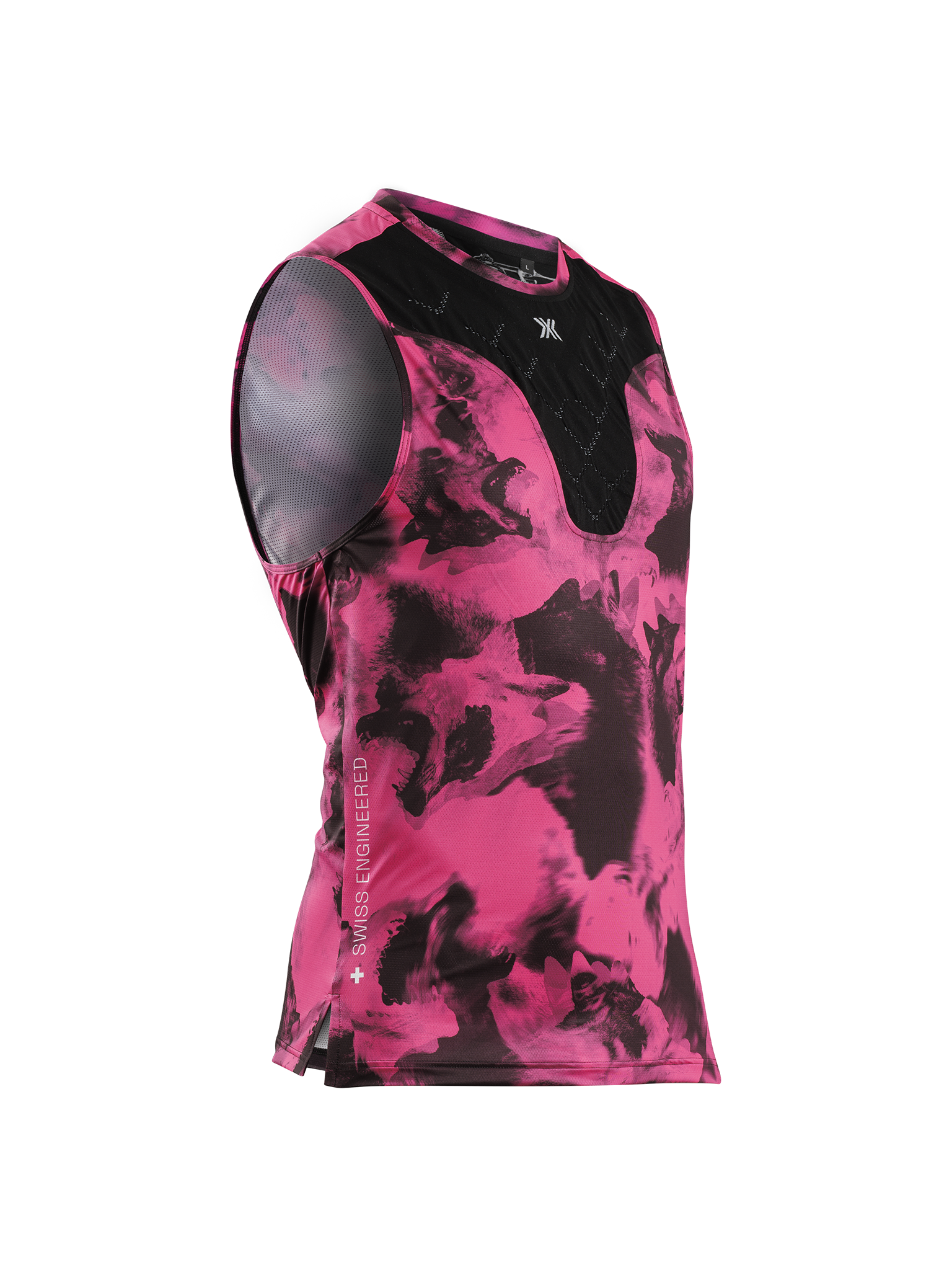 X-BIONIC COREFUSION RUN TANK - Wolfpack Black Neo Pink - Tanks - 12 of 27