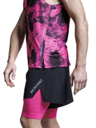 X-BIONIC COREFUSION RUN TANK - Wolfpack Black Neo Pink - Tanks - 20 of 27