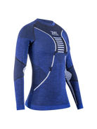 X-BIONIC MERINO SHIRT LG SL WMN - Dark Ocean Arctic White - Longsleeves - 3 of 4