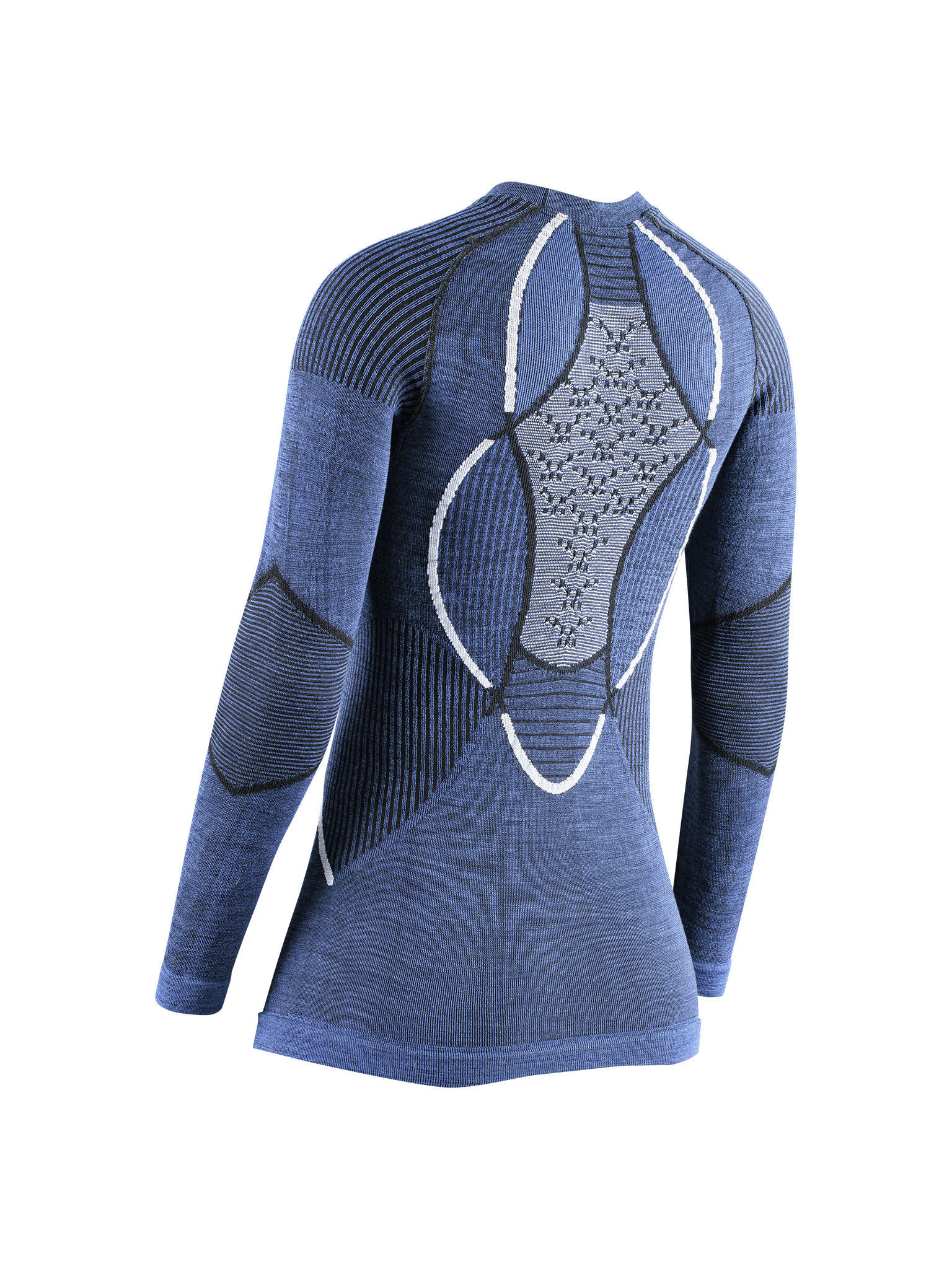 X-BIONIC MERINO SHIRT LG SL WMN - Dark Ocean Arctic White - Longsleeves - 4 of 4