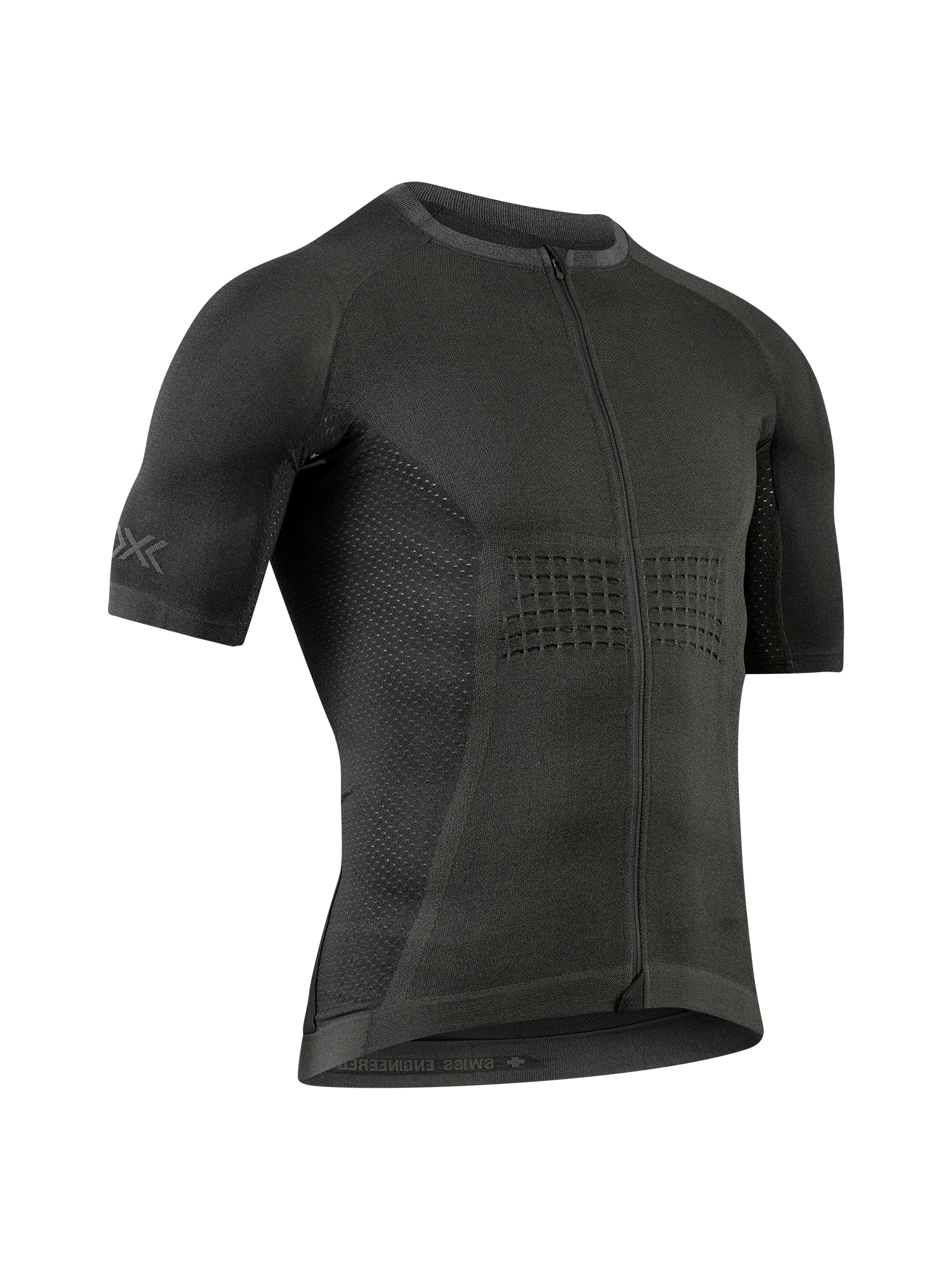 X-BIONIC XCEED RIDE JERSEY SS MEN - X Black Rhino Grey - Zip Shirts - 1 of 26