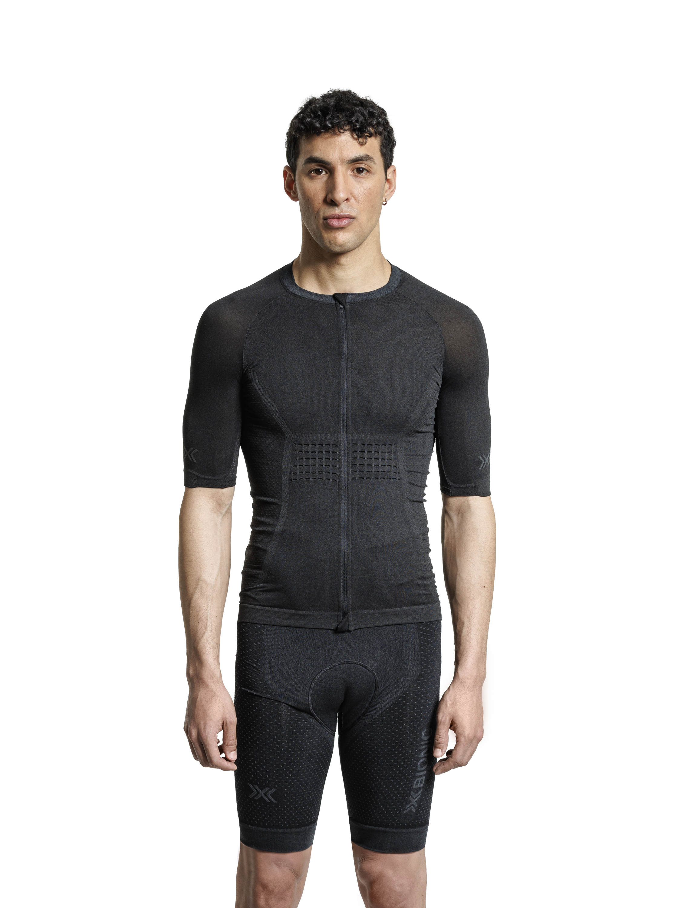 X-BIONIC XCEED RIDE JERSEY SS MEN - X Black Rhino Grey - Zip Shirts - 2 of 26