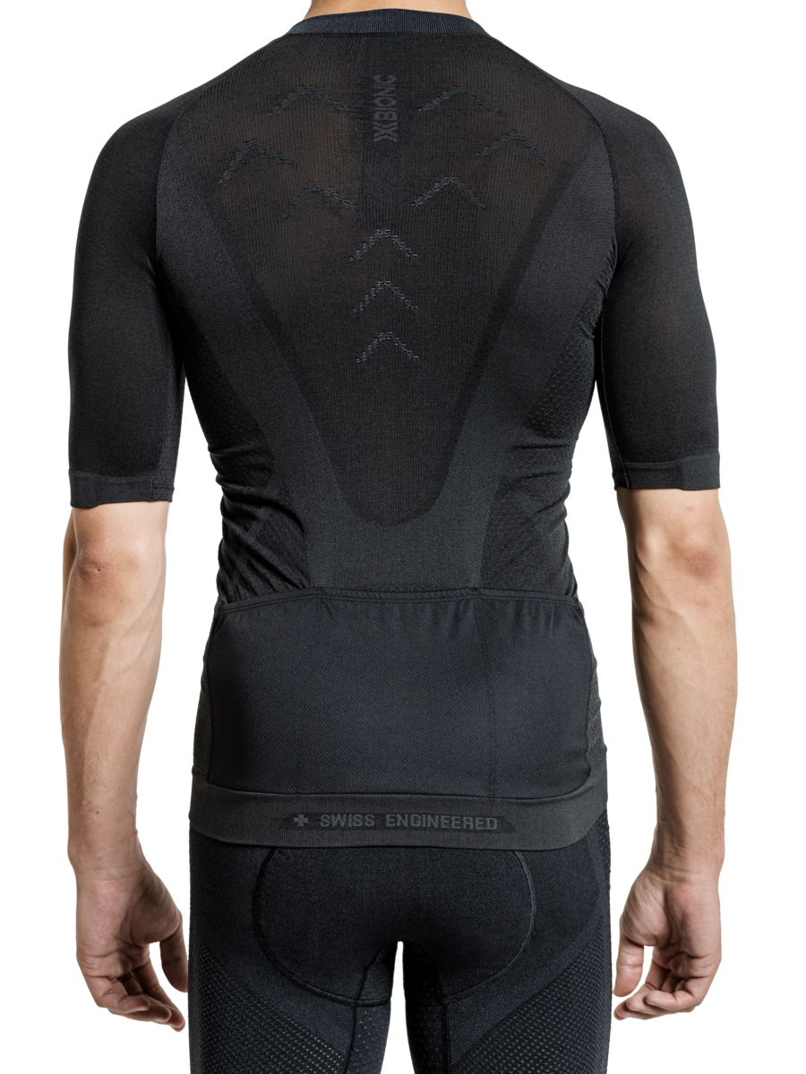 X-BIONIC XCEED RIDE JERSEY SS MEN - X Black Rhino Grey - Zip Shirts - 3 of 26